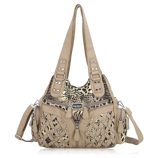 Handmade Women Hobo Bag – Washed PU Leather Tie-Dye & Multi-Functional