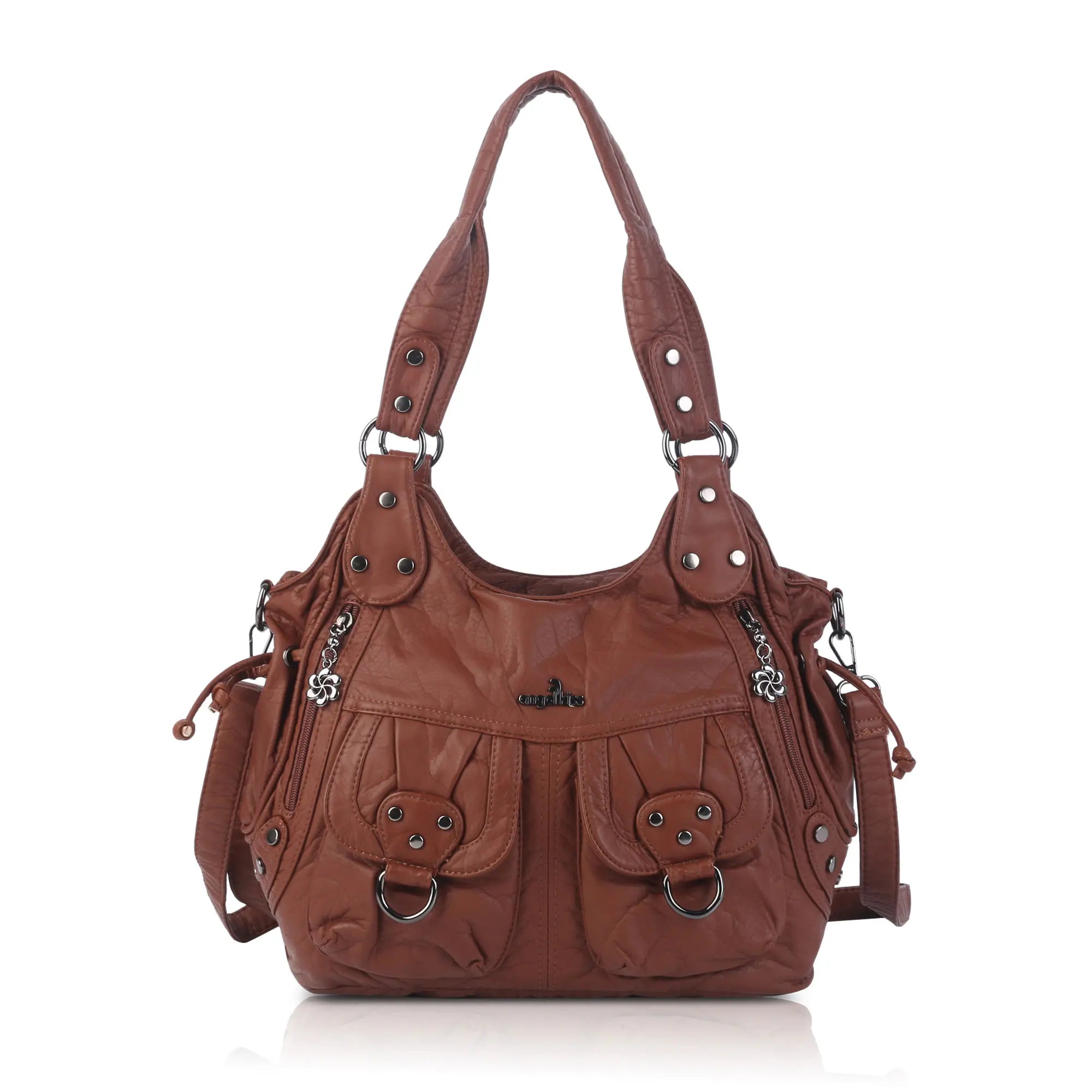 Angelkiss Urban Washed PU Shoulder Bag