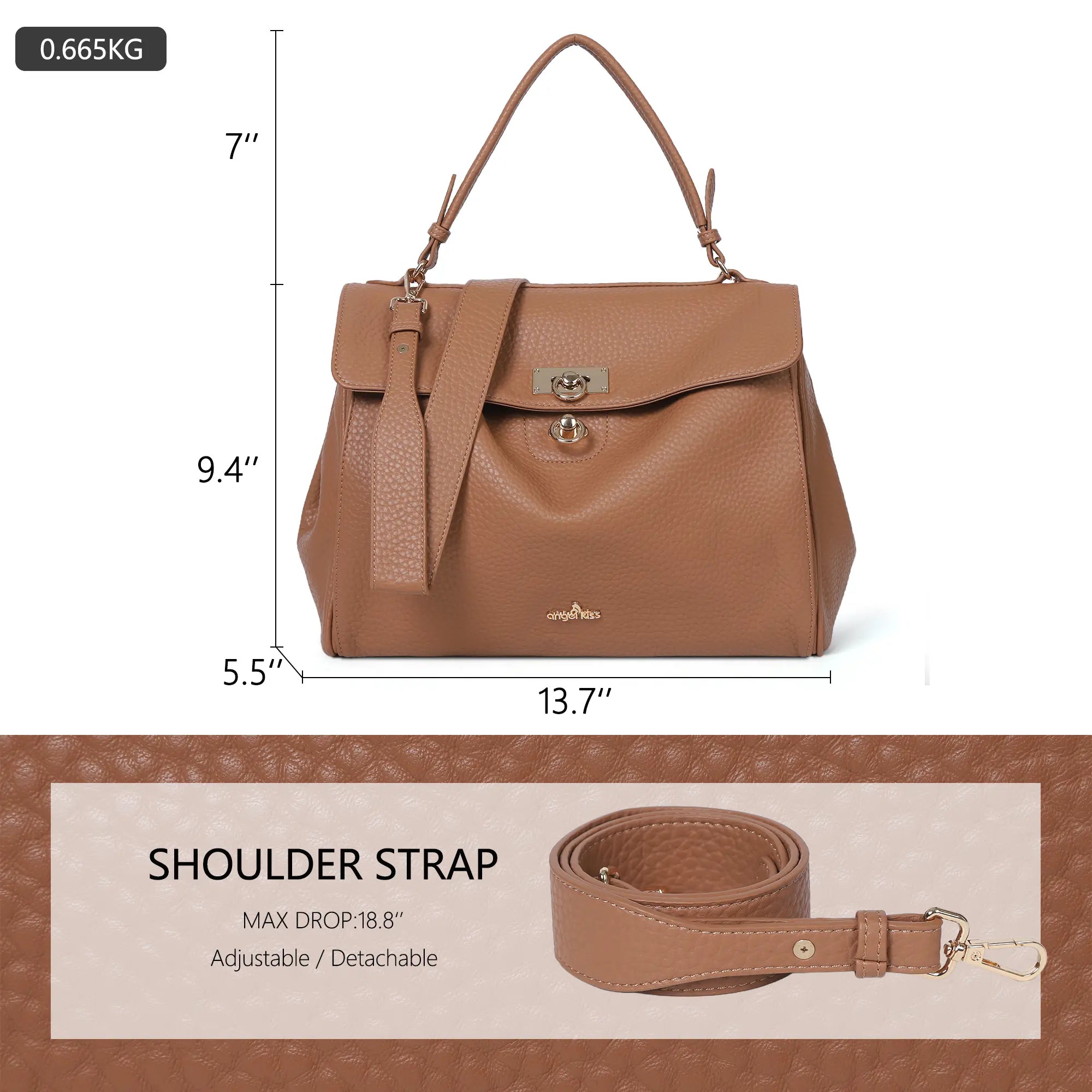Angelkiss Elegant Urban Tote | Leather Shoulder Bag for Women