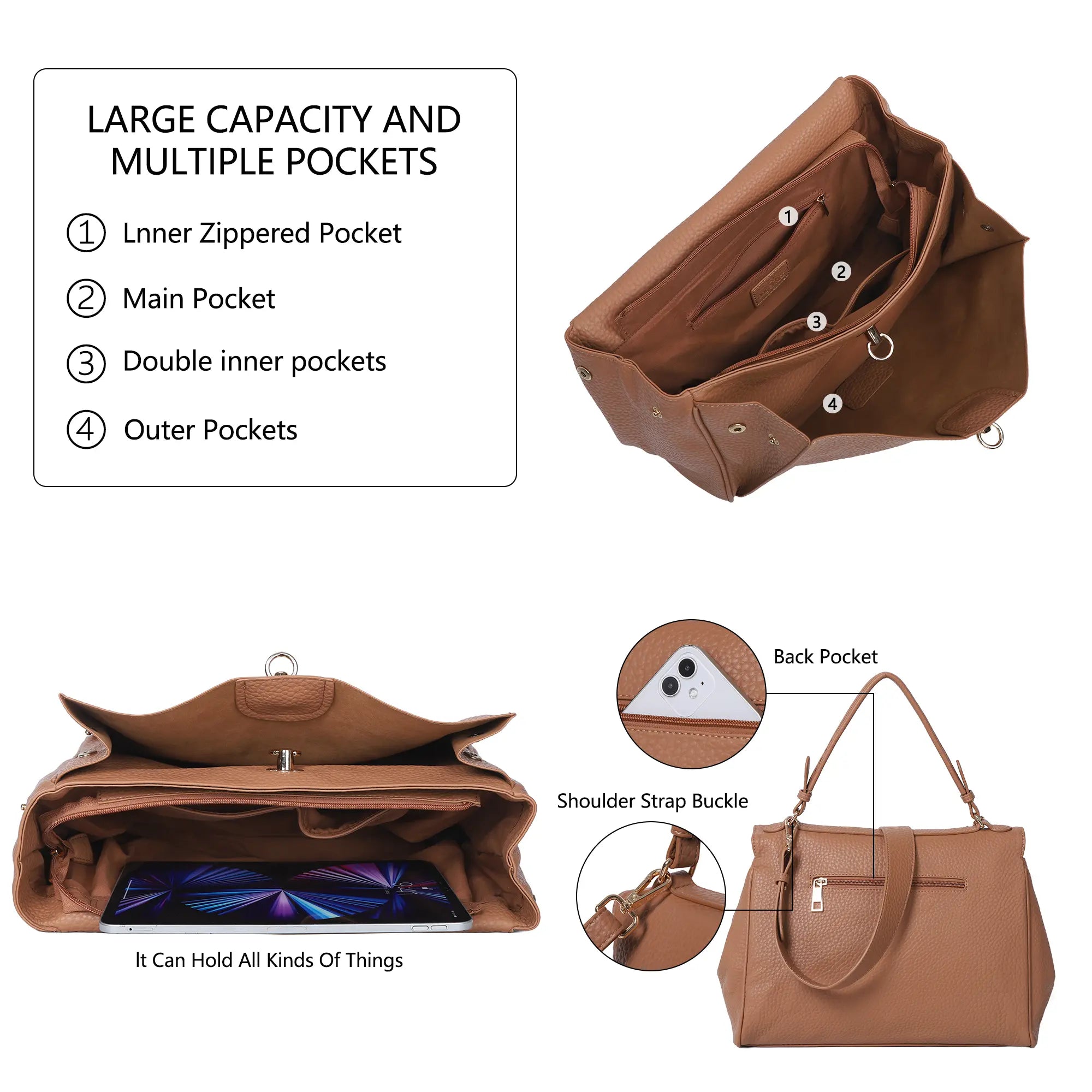 Angelkiss Elegant Urban Tote | Leather Shoulder Bag for Women