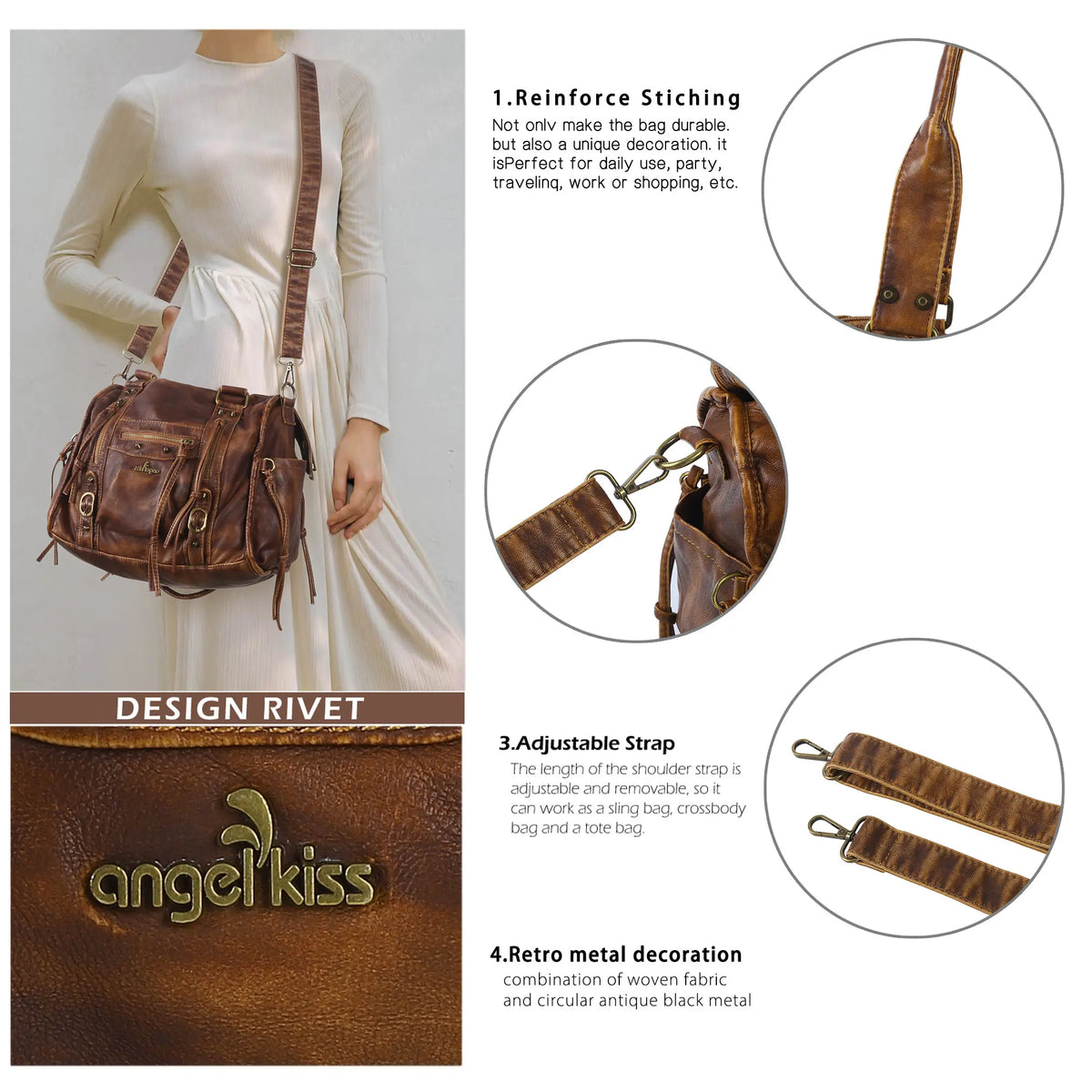 Multi-Compartment Large-Capacity Eco-Friendly Tote Bag for Women