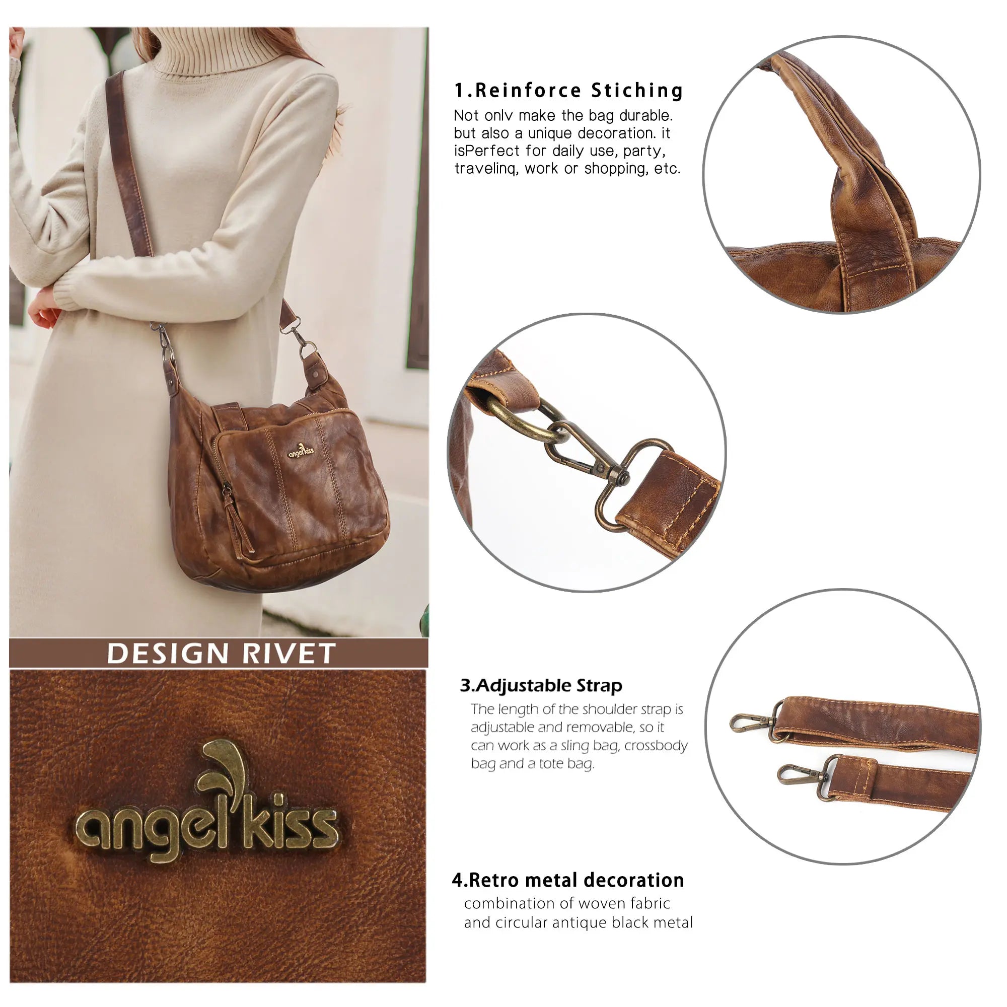 Lady's Work/Student Tote Bag – iPad Carrying Handbag for Work & Study