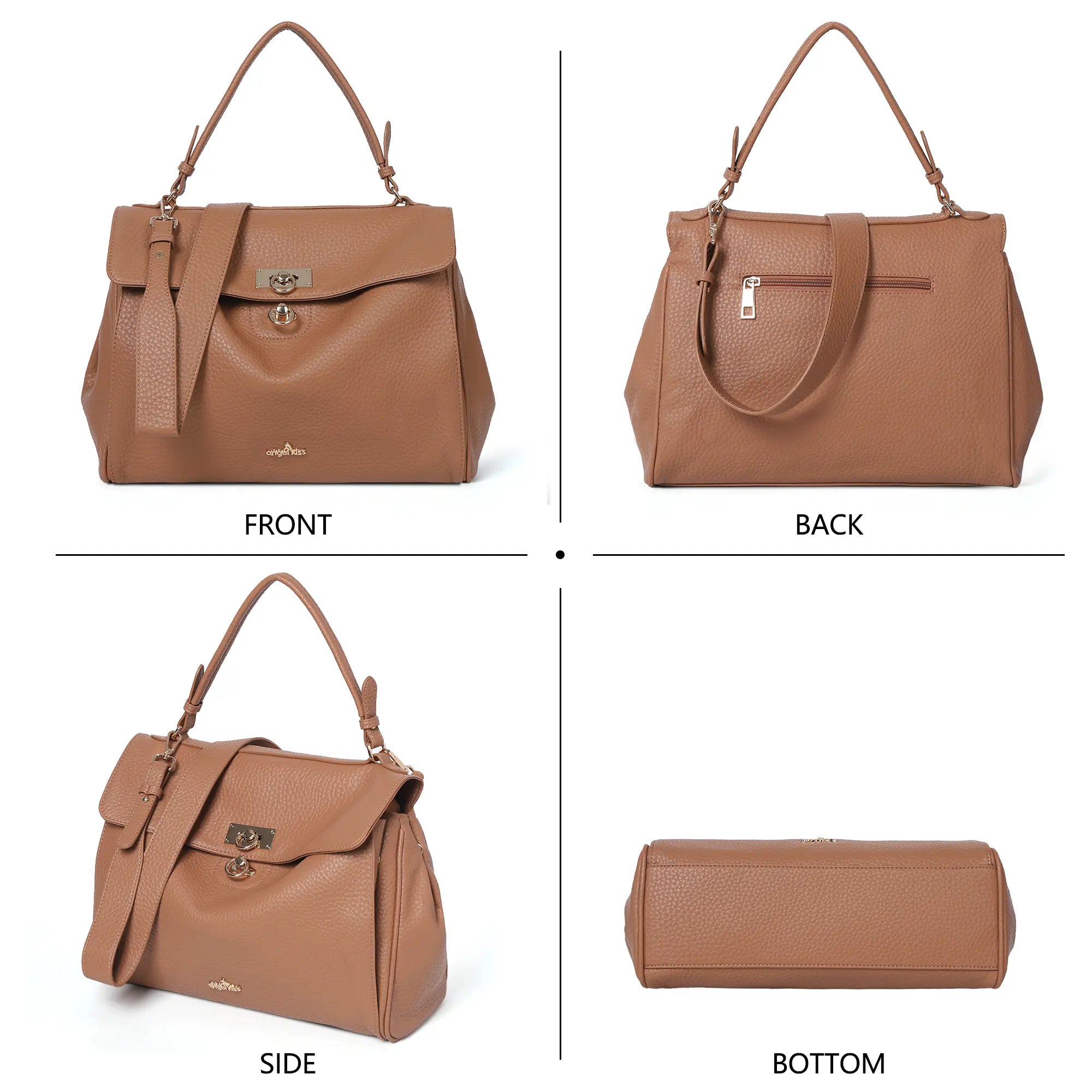 Angelkiss Elegant Urban Tote | Leather Shoulder Bag for Women