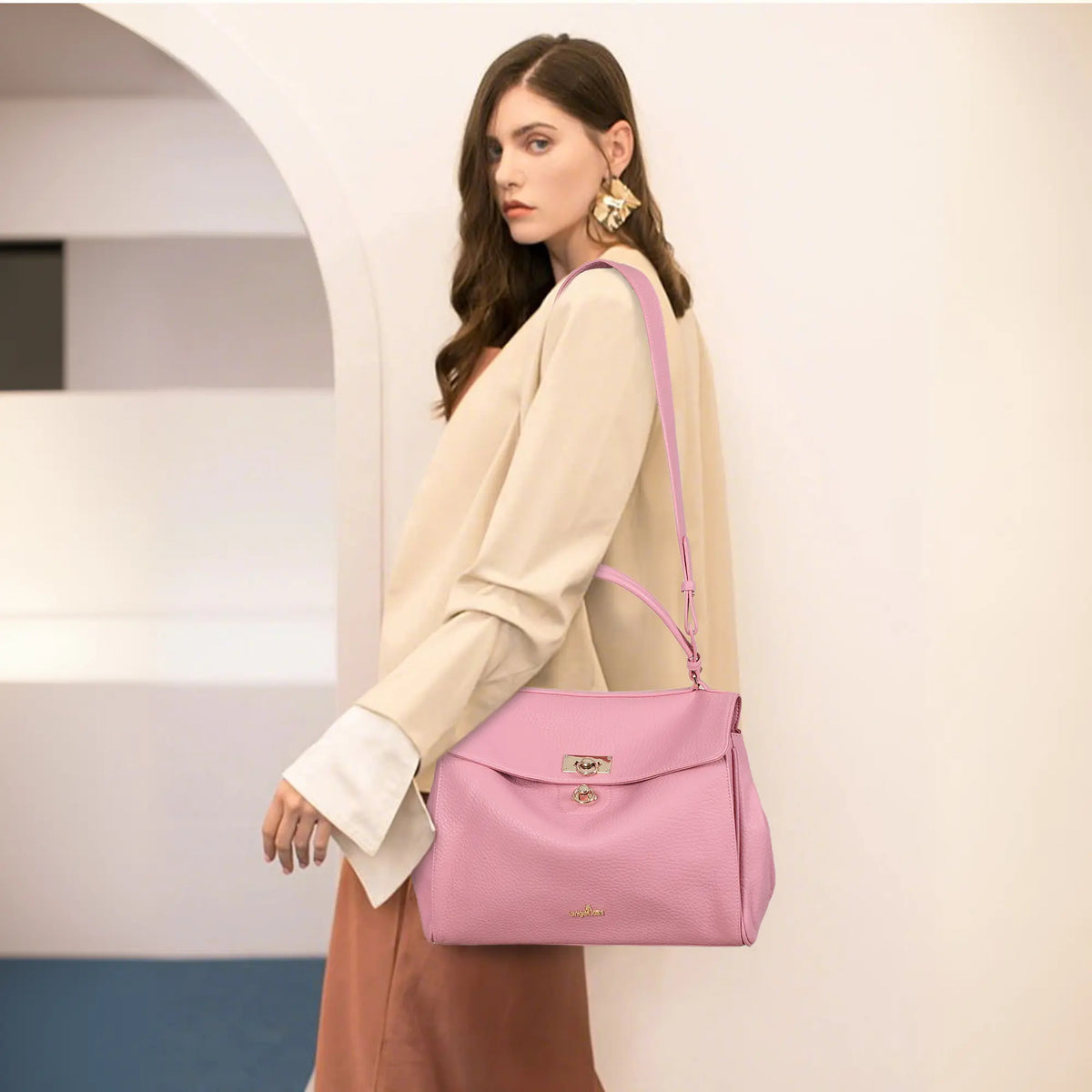 Angelkiss Elegant Urban Tote | Leather Shoulder Bag for Women