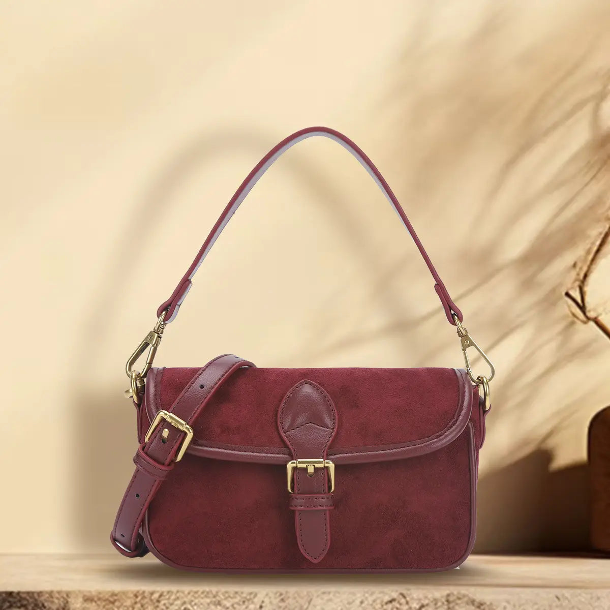 Suede Multi-Color Mini Shoulder Bag