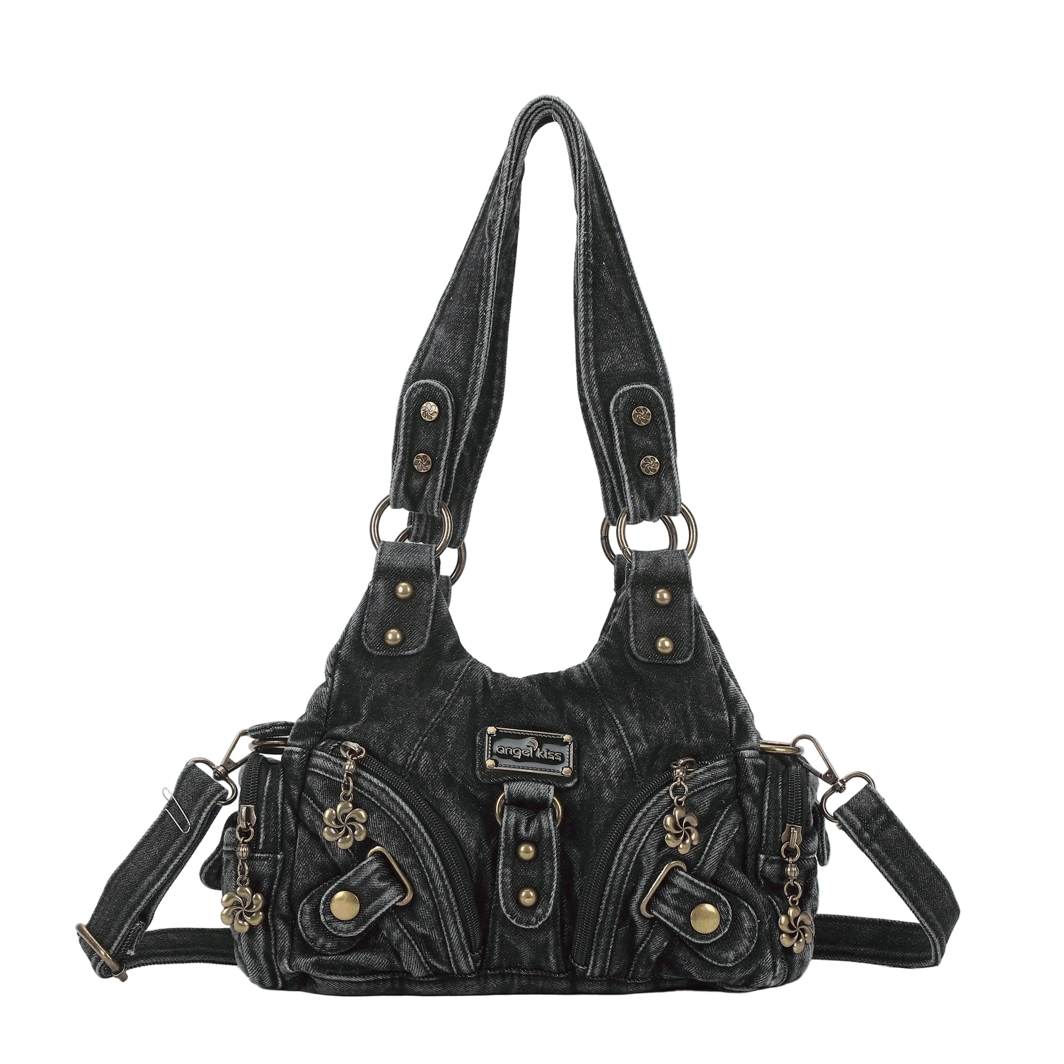Vintage Denim Crossbody Wallet & Pures