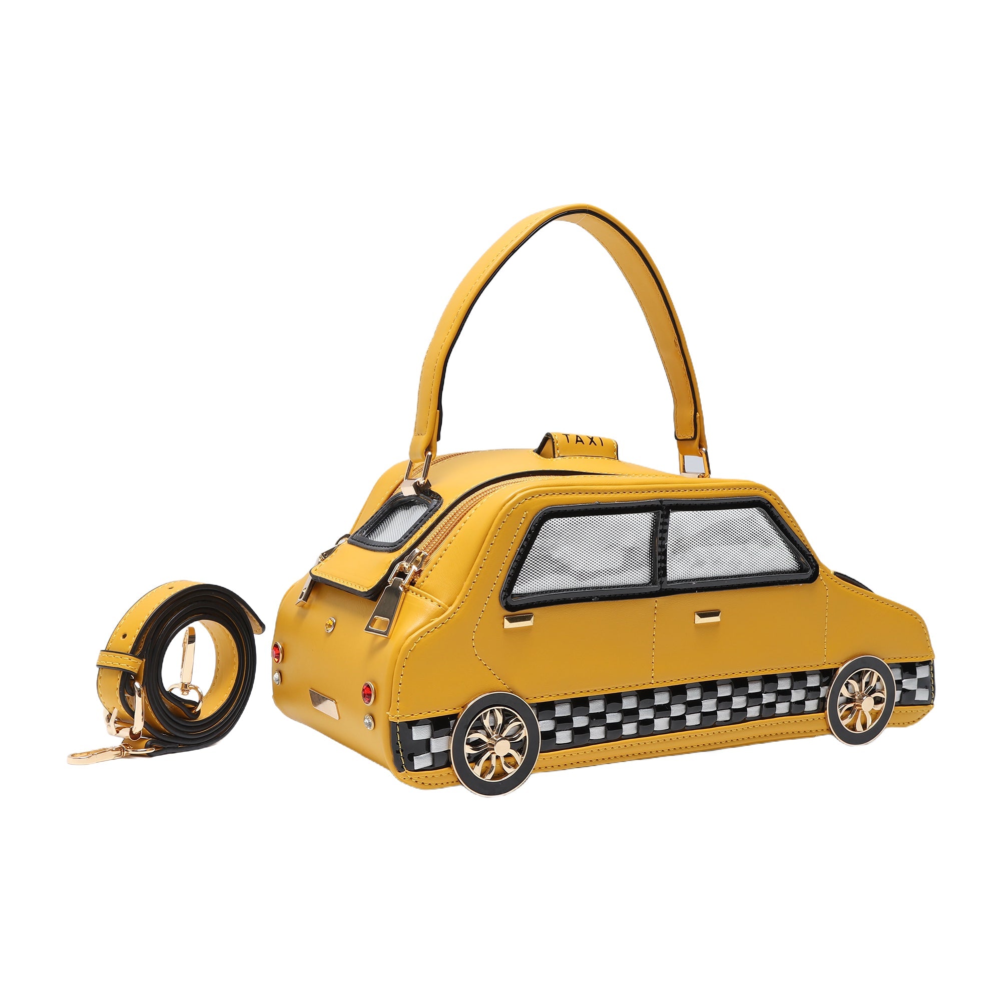 Unique Taxi Multi-functional Adjustable Crossbody Bag