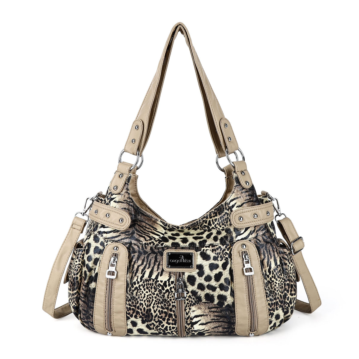 Fashion Large Capacity Leopard Print Shoulder Hobo Bag