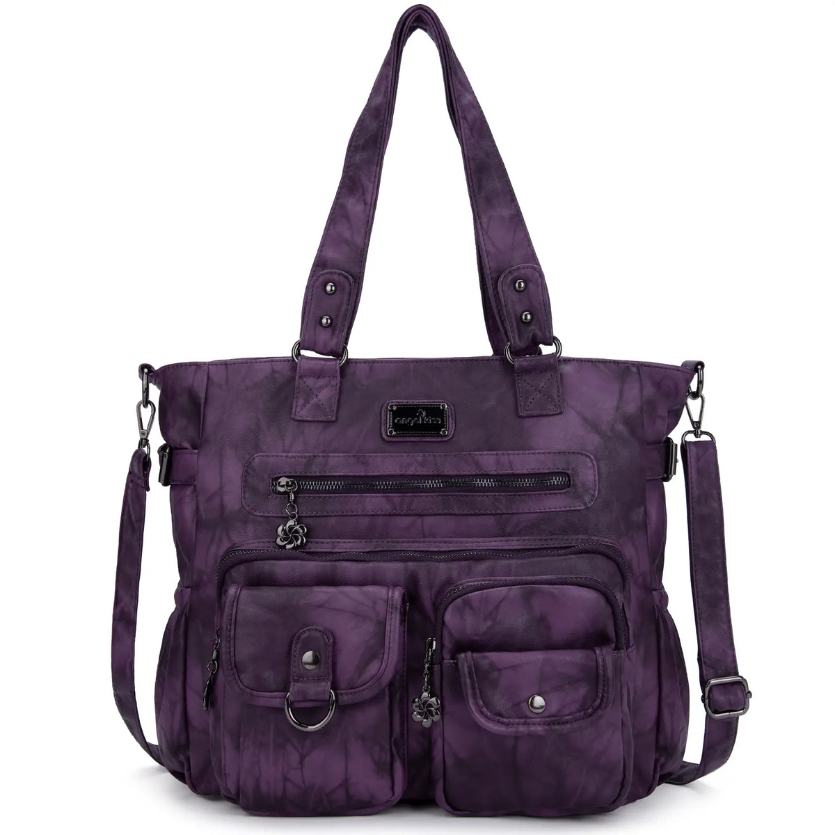 Large Muti-Pocket Women Tie-Dye Hobo Shoulder Bag