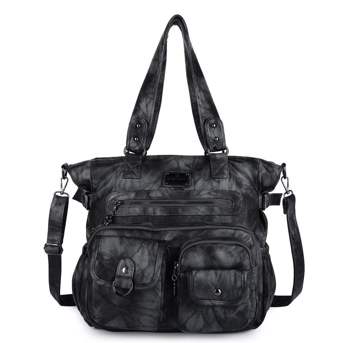 Large Muti-Pocket Women Tie-Dye Hobo Shoulder Bag