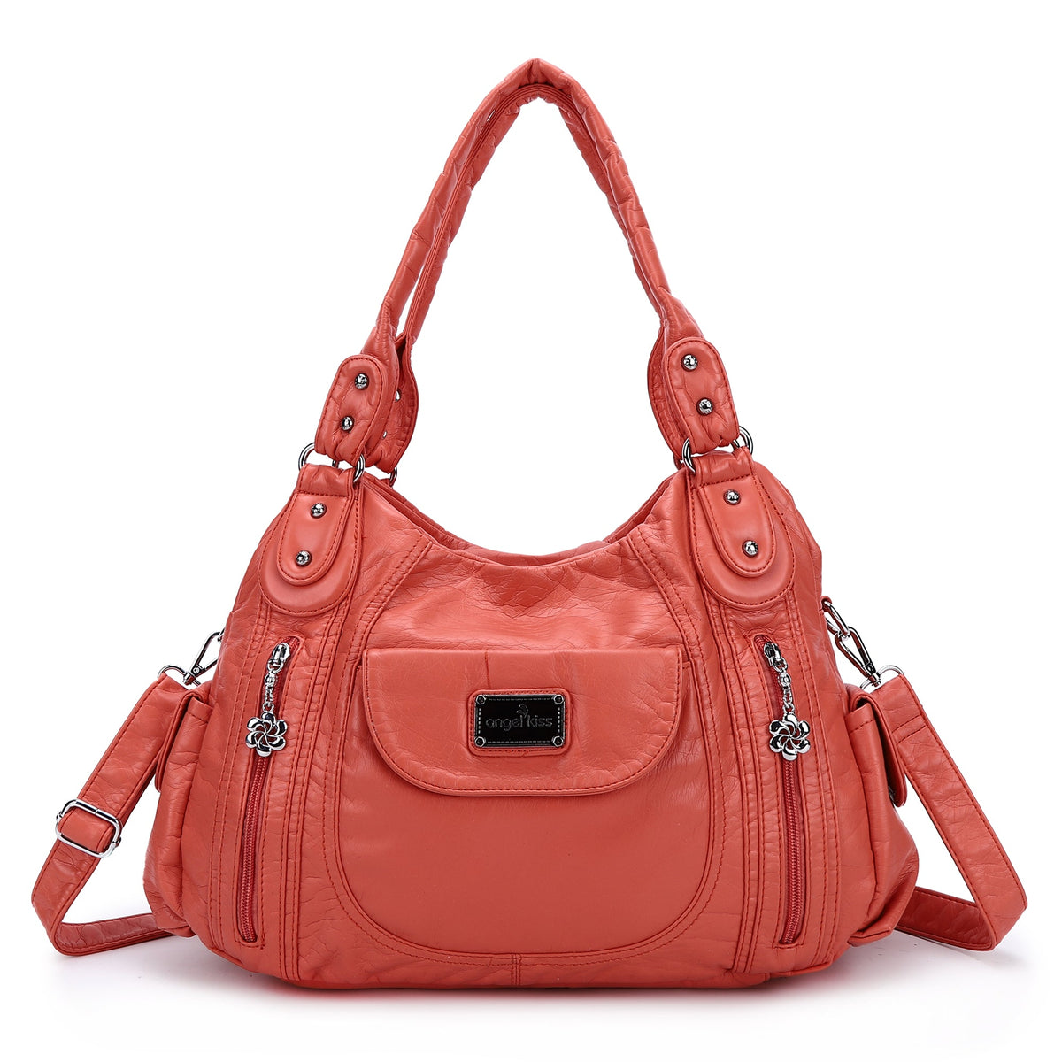 Women Handbag With High Quality Washed PU Multi Purpose Tote Bag