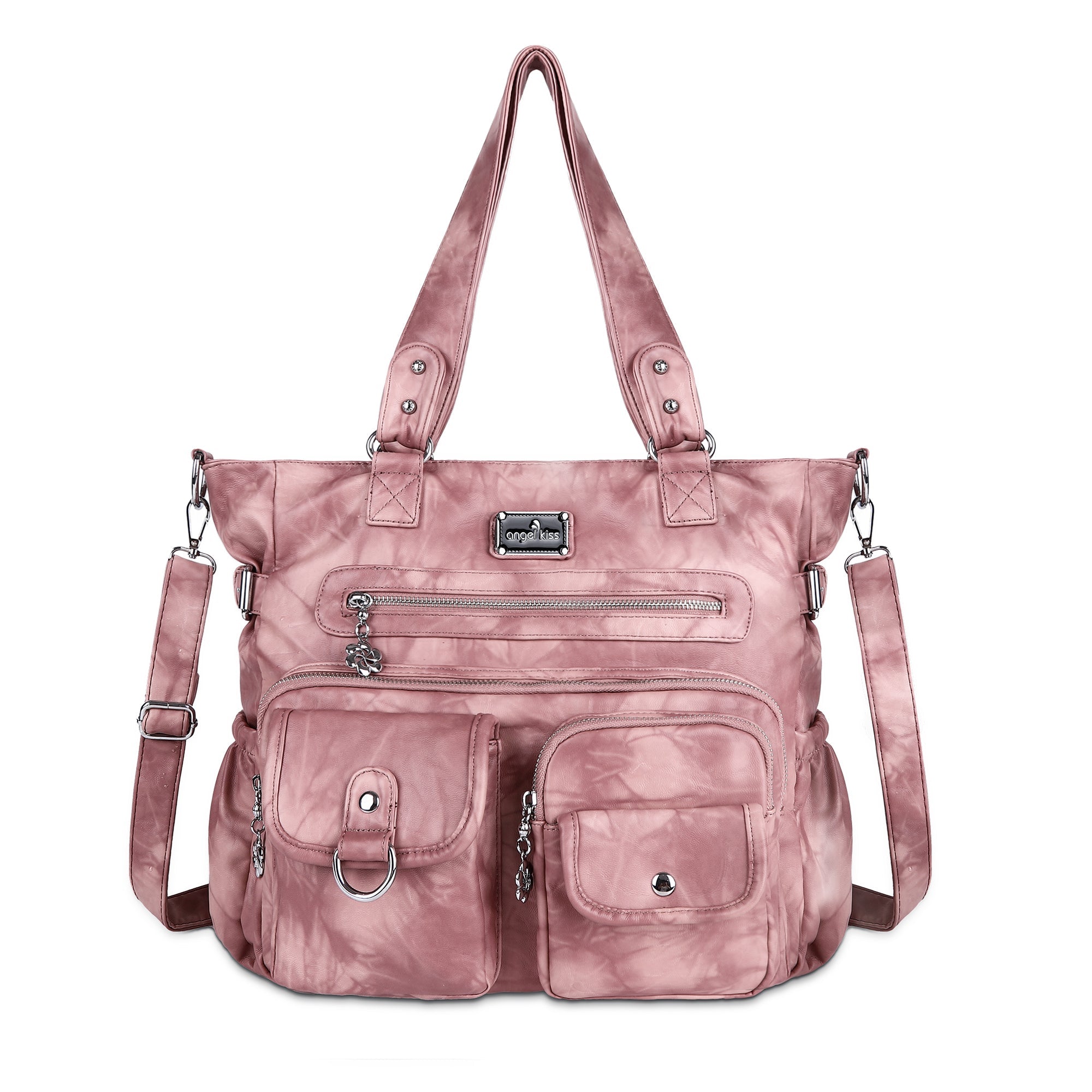 Large Muti-Pocket Women Tie-Dye Hobo Shoulder Bag