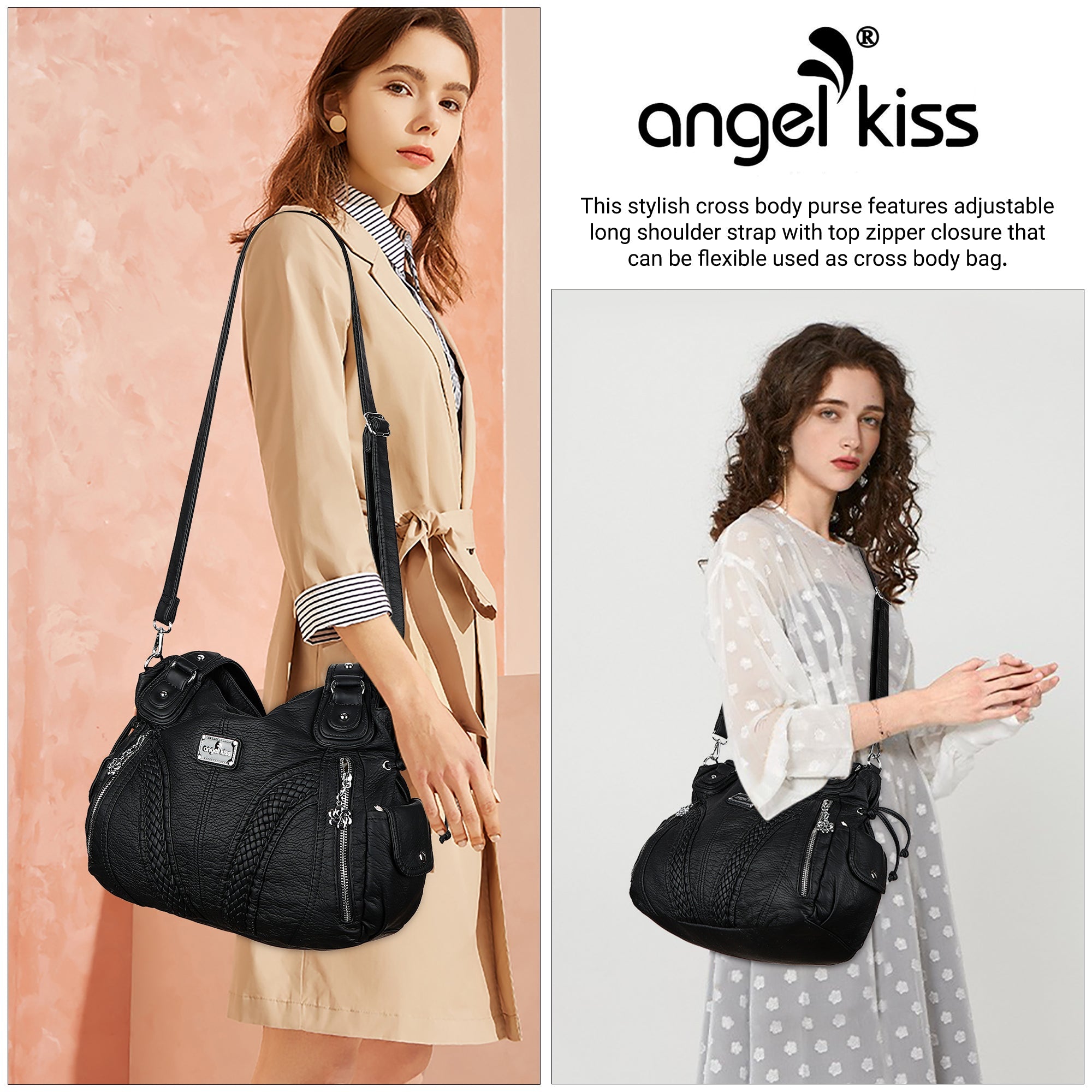 Washed Large Capacity Daily Women Waterproof Unique Hobo Handbag