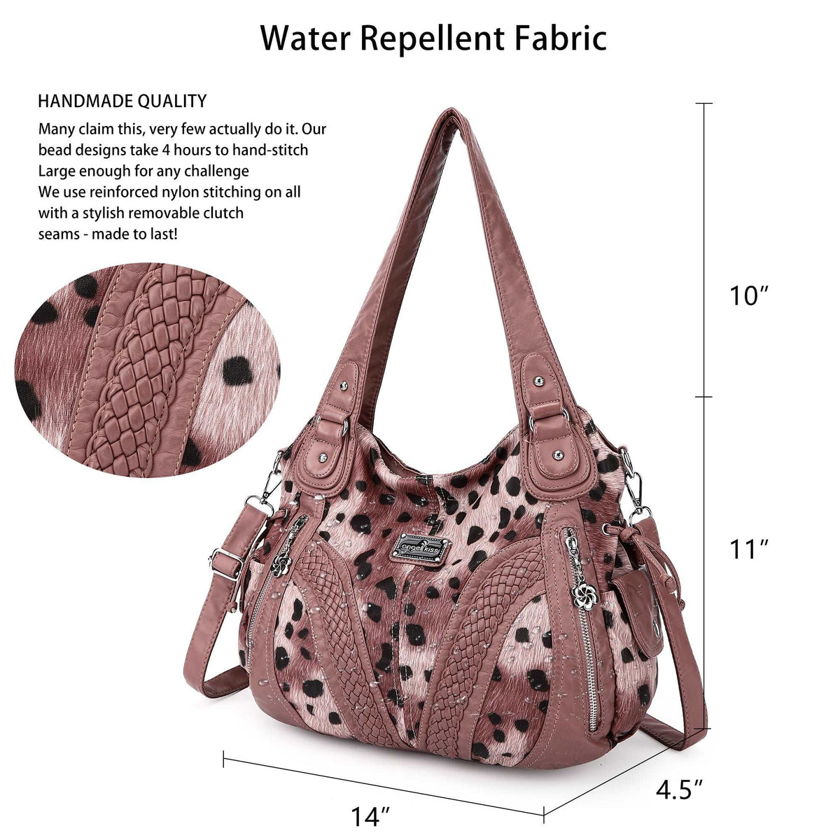 Y2K Leopard Patchwork Hobo Shoulder Bag
