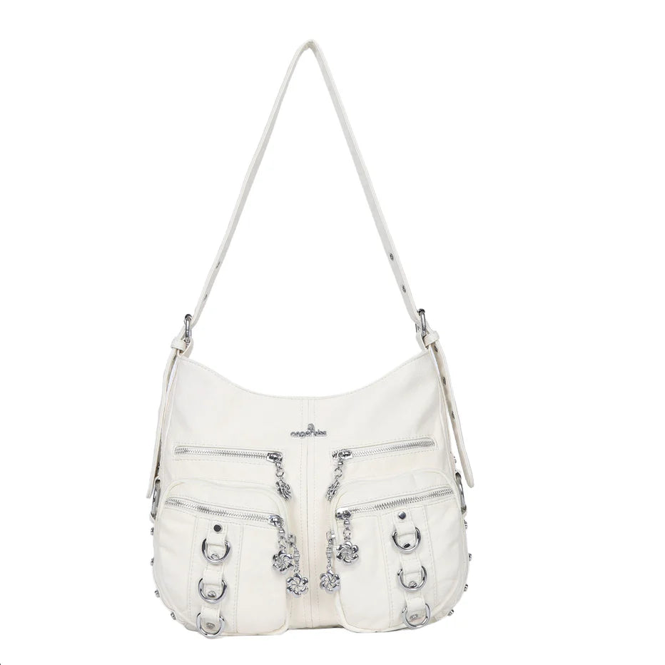 Vintage Wash Multi-functional Tote & Crossbody Bag – Stylish Daily Use