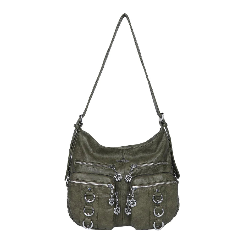 Vintage Wash Multi-functional Tote & Crossbody Bag – Stylish Daily Use