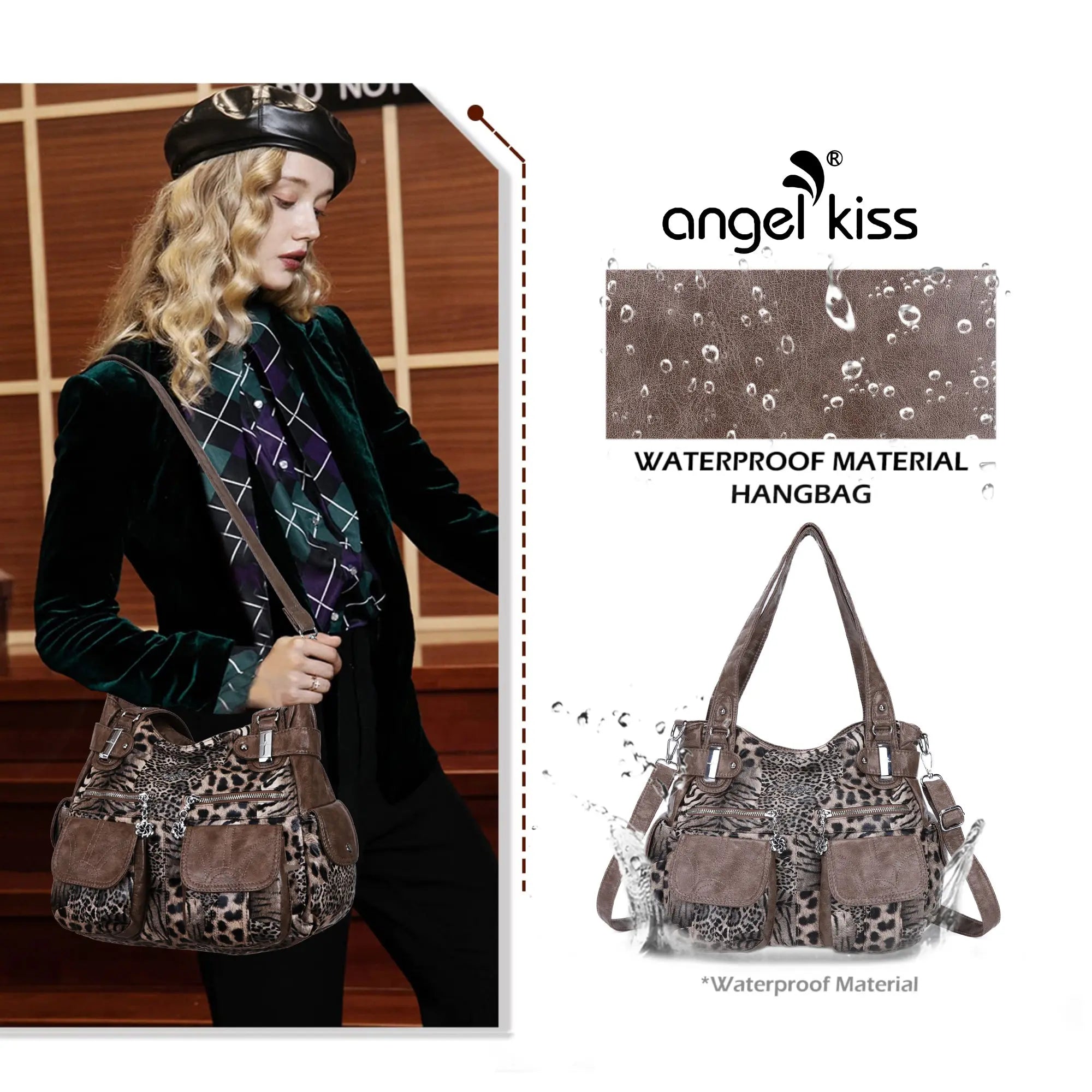 Handmade tie dye creative large capacity Hobo Bag | Angelkiss Bag