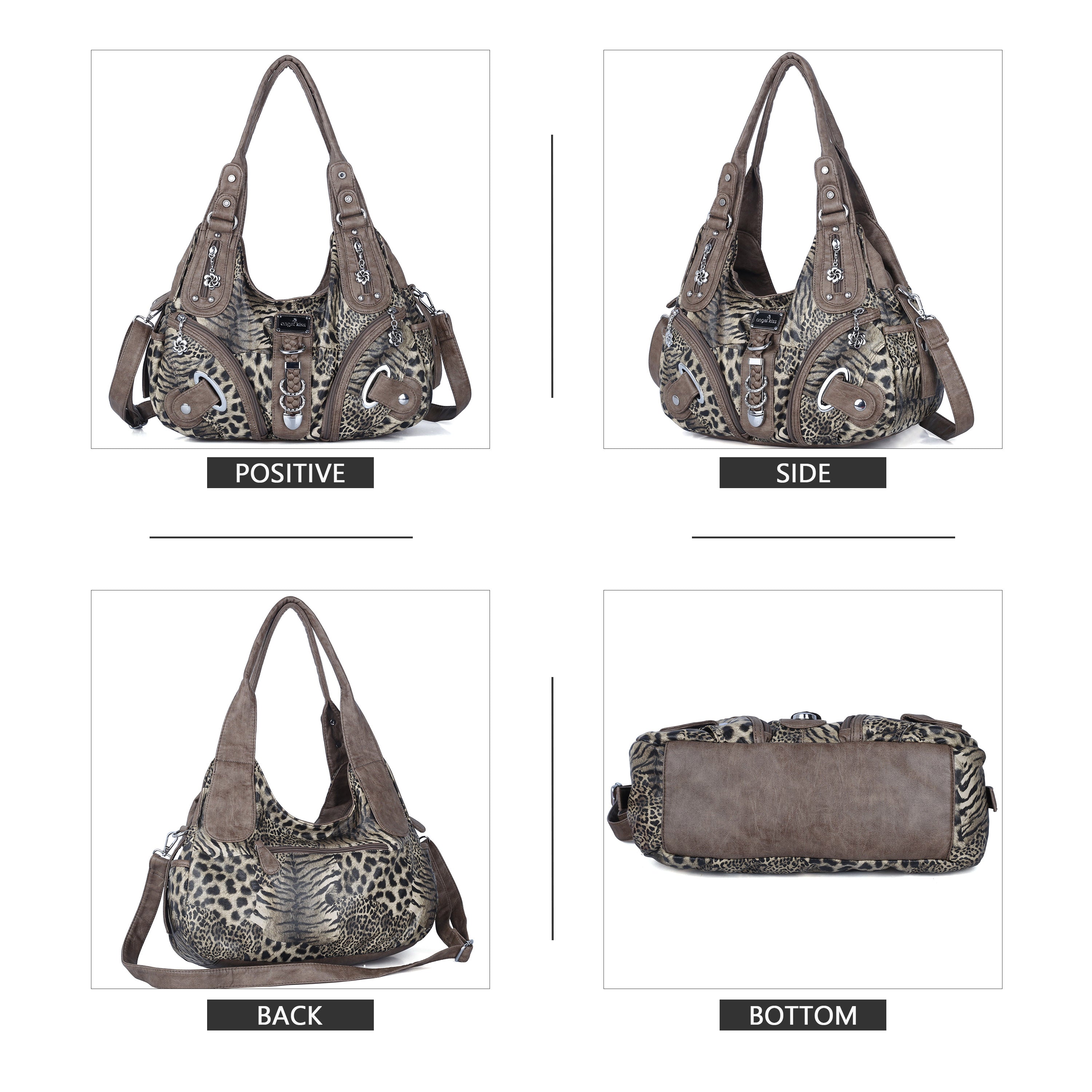 Large Capacity Multi-Functional Leopard Print Shoulder Bag