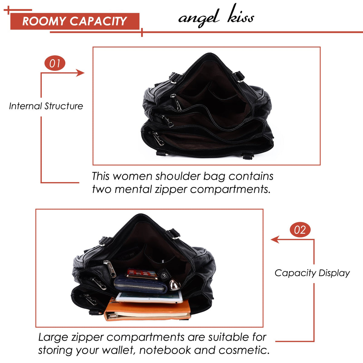 Multi-Pocket Shoulder & Crossbody Commuter Bag
