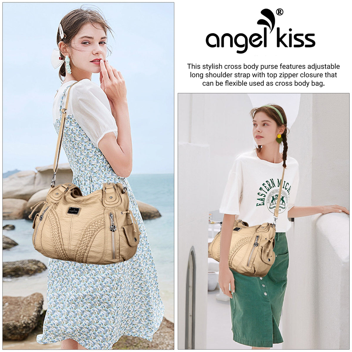 Washed Roomy Daily Women Waterproof Unique Hobo Handbag