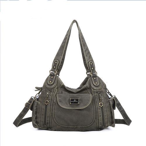 Women Handbag With High Quality Washed PU Multi Purpose Tote Bag