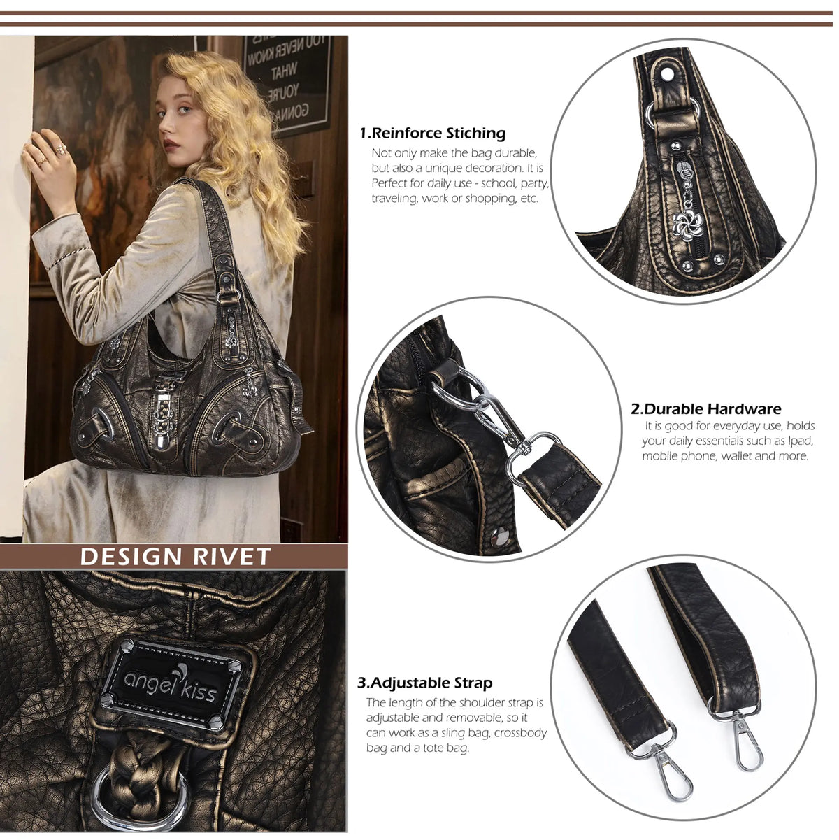 Hobo Shoulder Handbag Purse