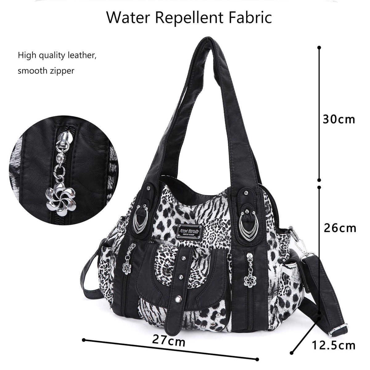 Retro Leopard Print Spacious Wandering Tote Bag