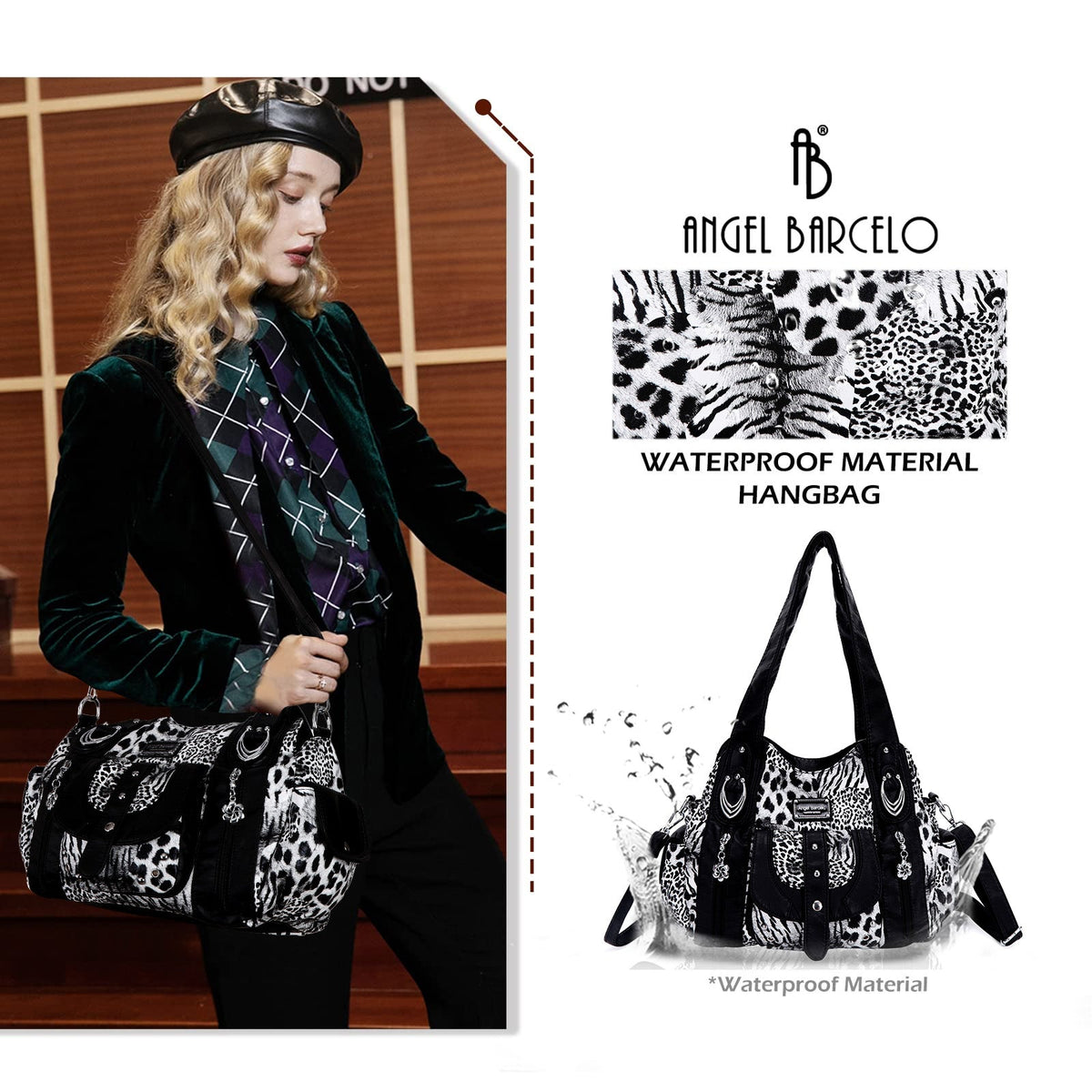 Retro Leopard Print Spacious Wandering Tote Bag