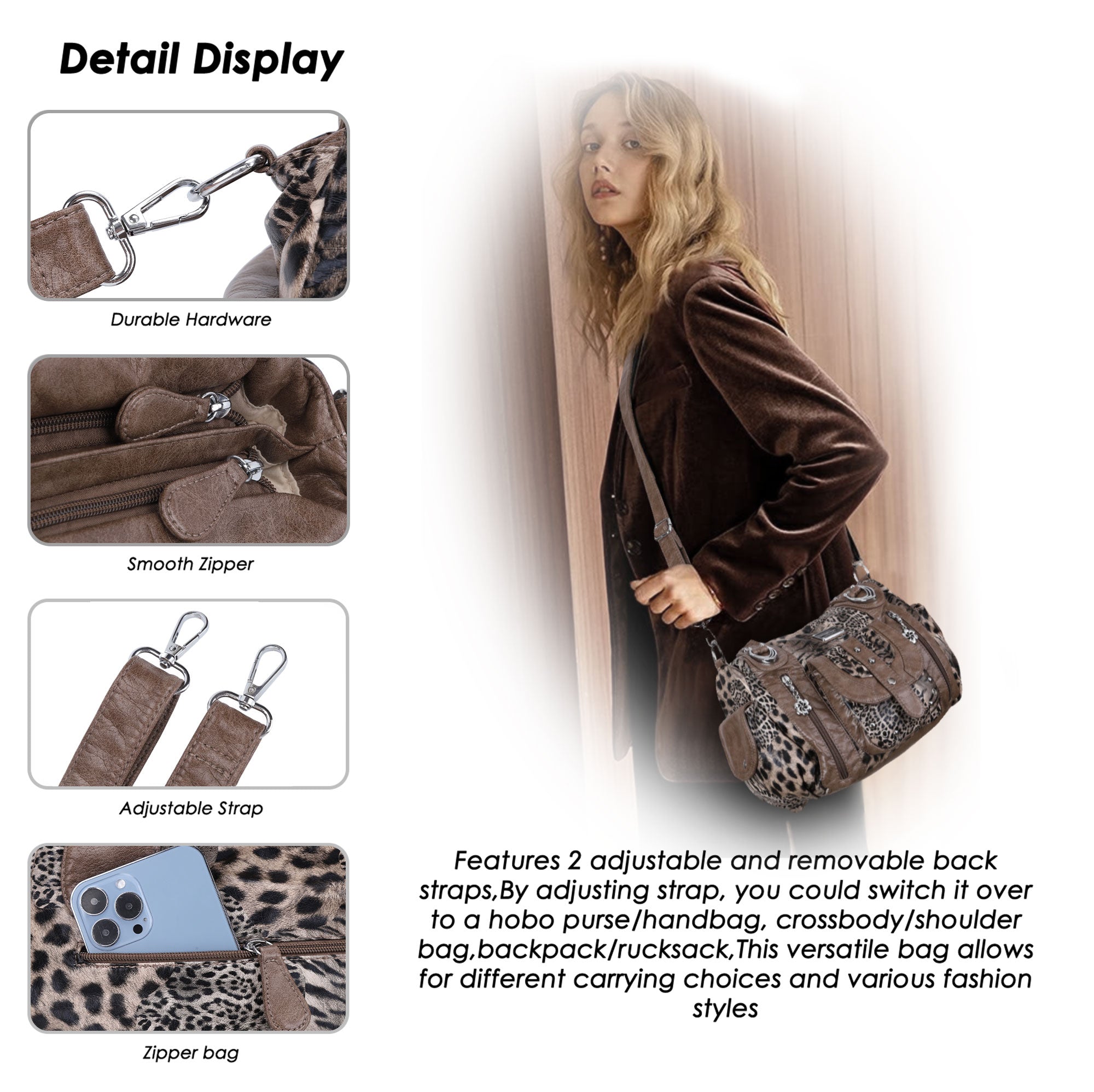 Vintage Luxe Relaxed-Shape  Hobo Handbags