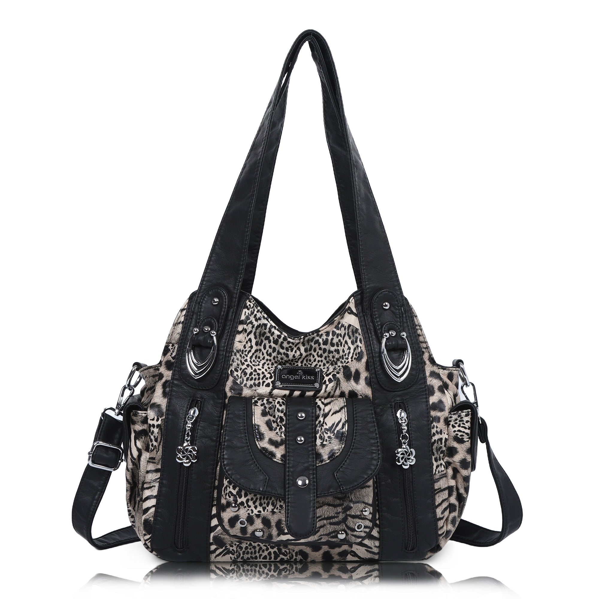 Retro Leopard Print Spacious Wandering Tote Bag