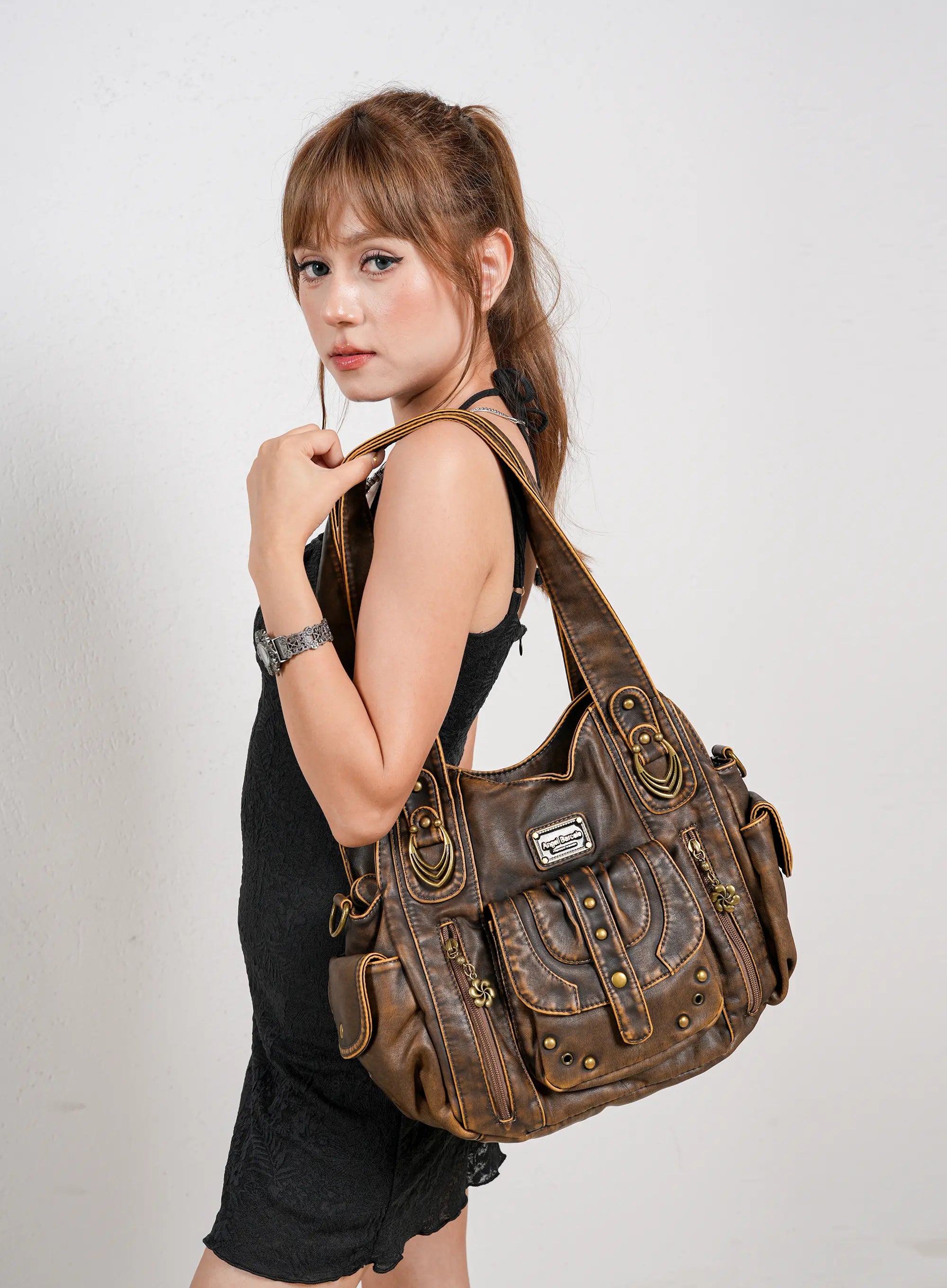 Vintage Luxe Relaxed-Shape  Hobo Handbags