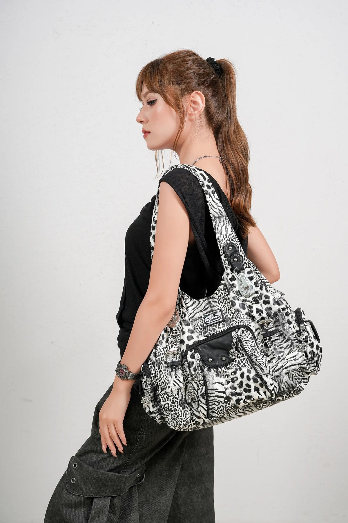 Faux Leather Leopard Print Shoulder Bag · Crossbody Purse For Women