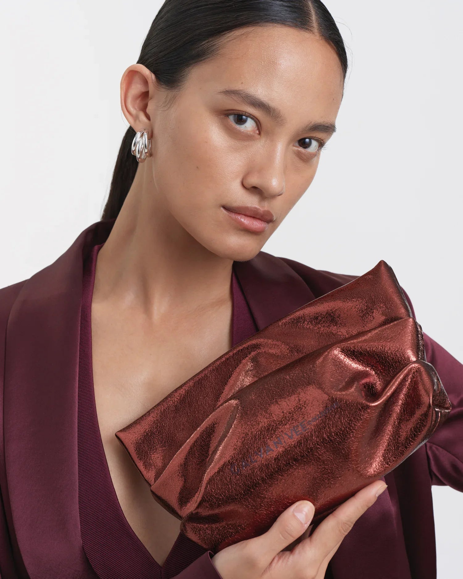 GALVAN x VEE Evening Clutch Mahogany Metallic