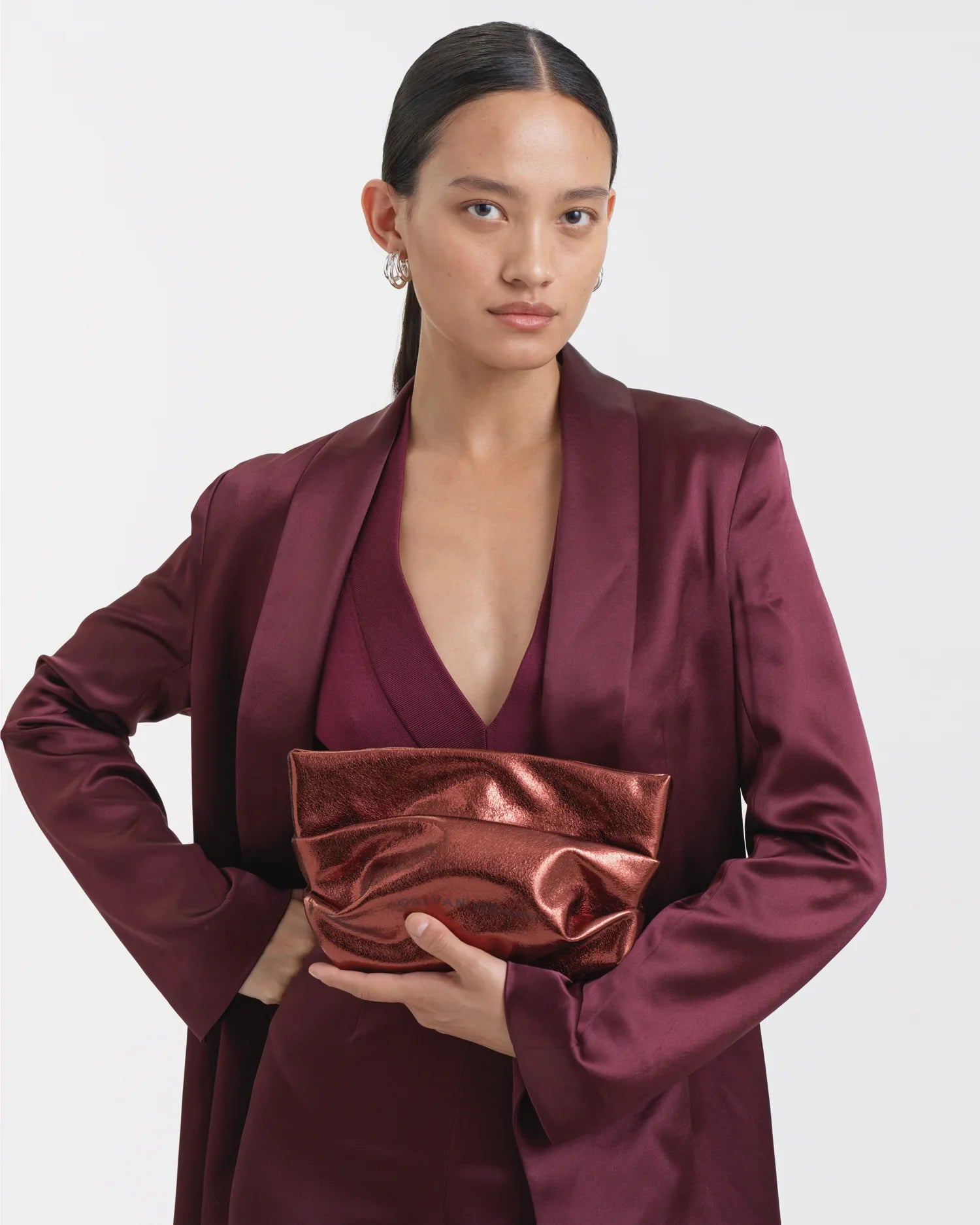 GALVAN x VEE Evening Clutch Mahogany Metallic