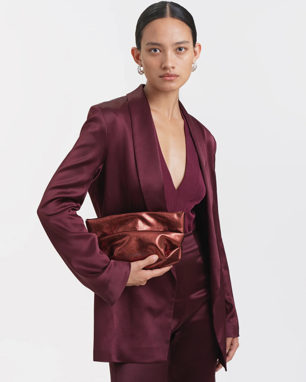 GALVAN x VEE Evening Clutch Mahogany Metallic
