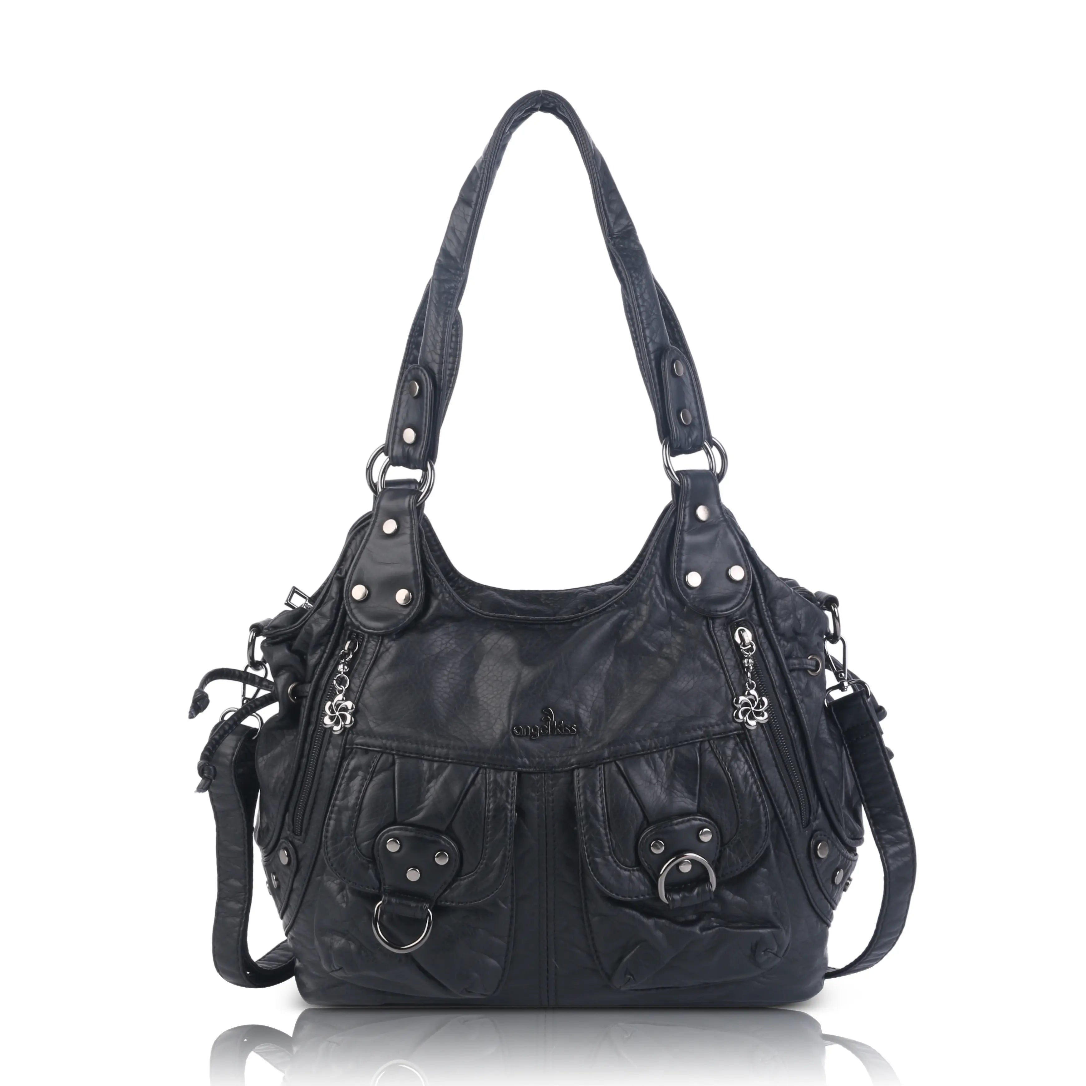 Angelkiss Urban Washed PU Shoulder Bag