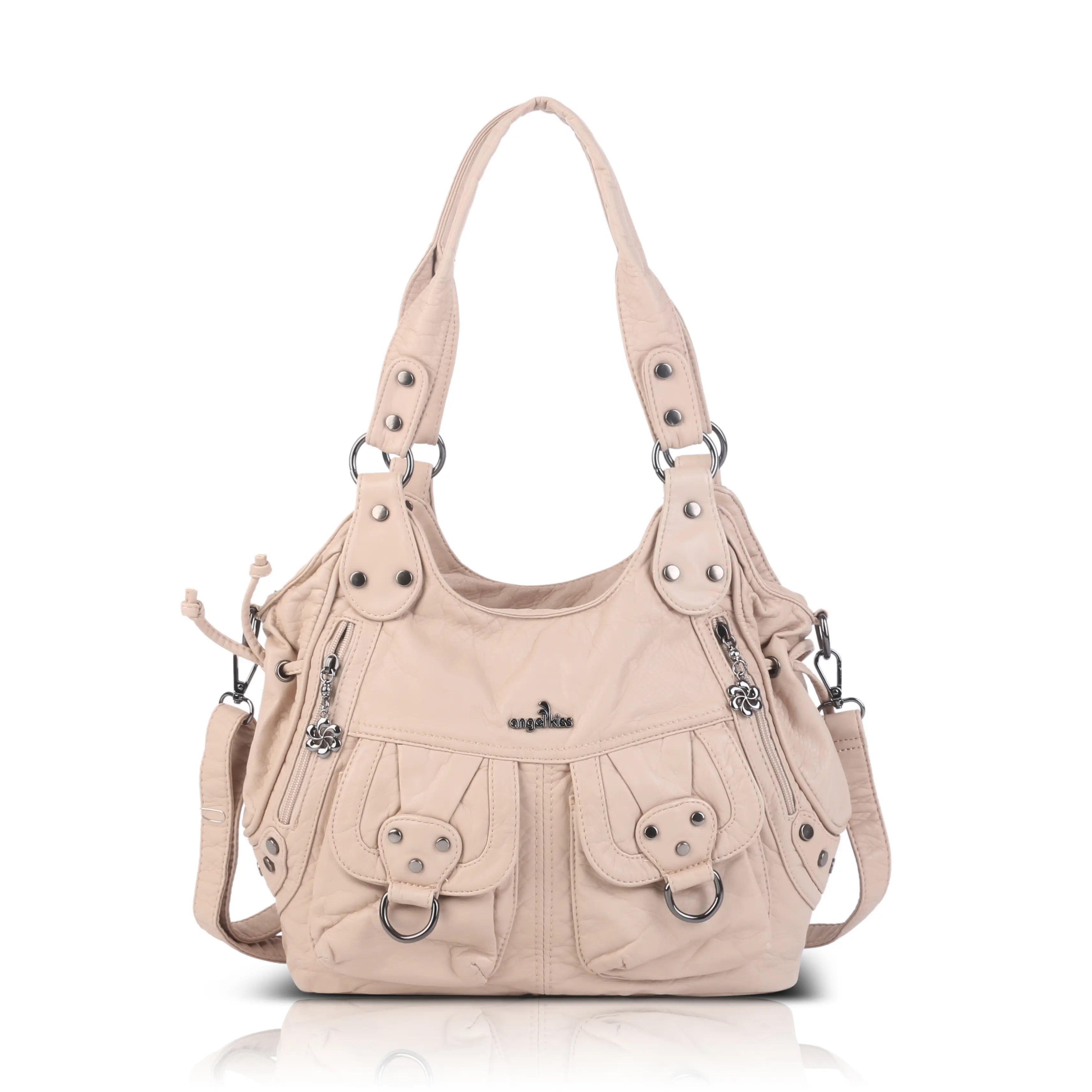 Angelkiss Urban Washed PU Shoulder Bag