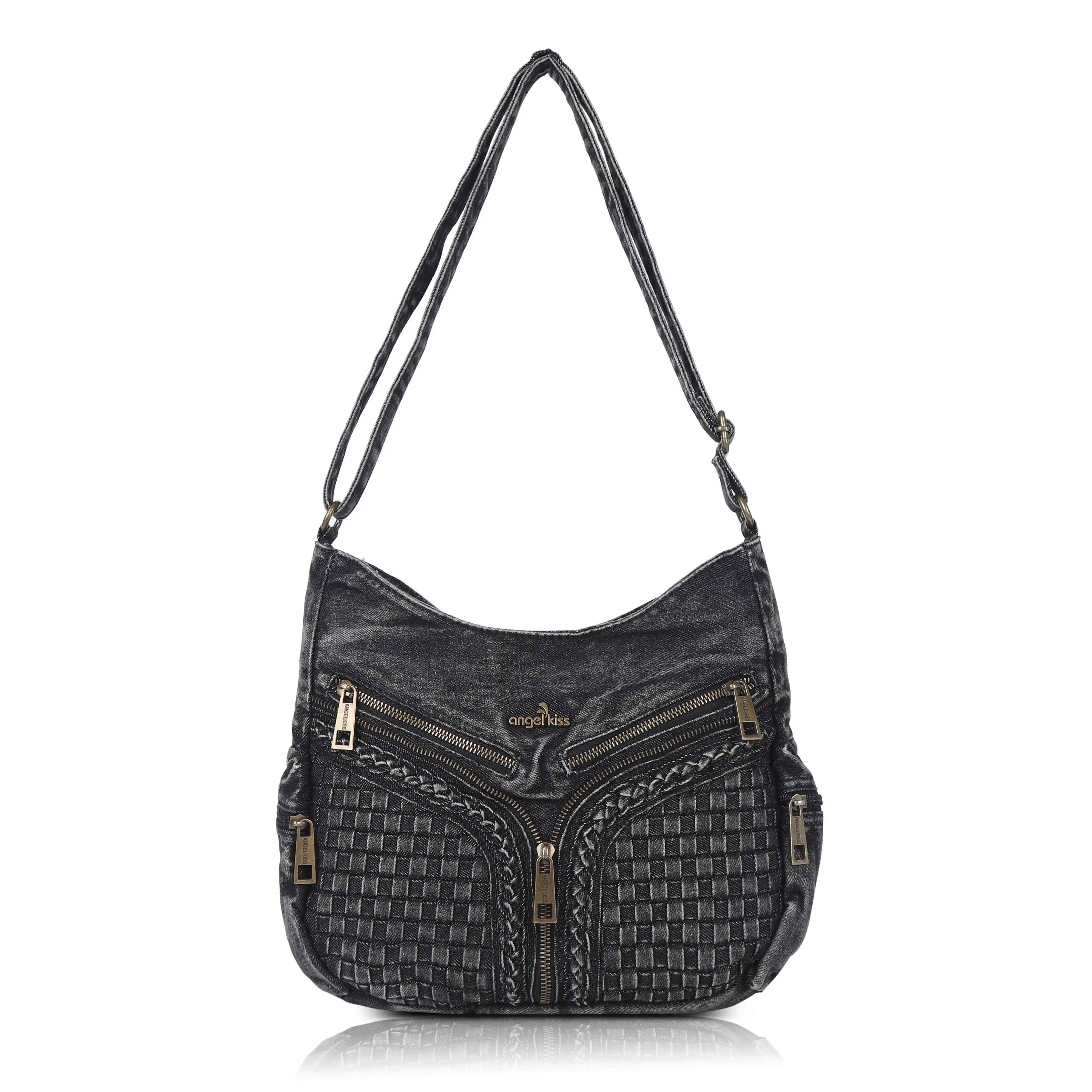 Large Size Street-Style Vintage Washed Denim Bag for Women