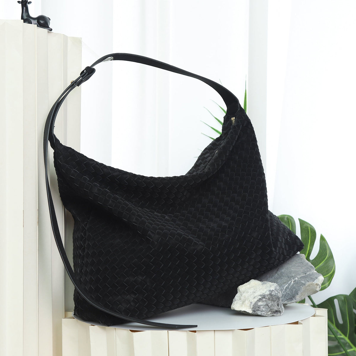 Angel Kiss vintage woven bag women's tote bag
