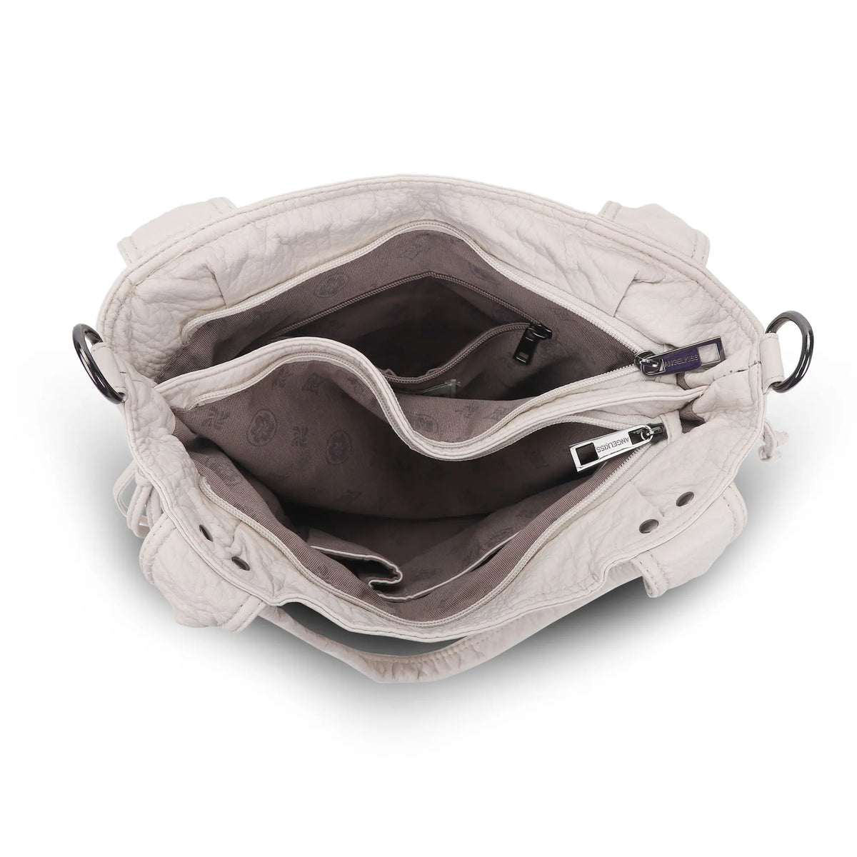 Slouchy Vegan Leather Multi-Pocket Tote Bag, Shoulder & Crossbody