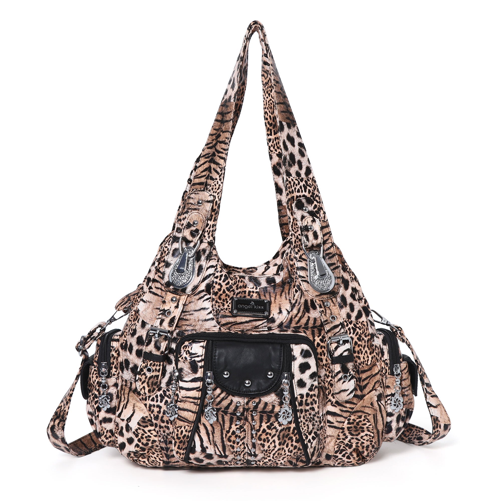 Faux Leather Leopard Print Shoulder Bag · Crossbody Purse For Women