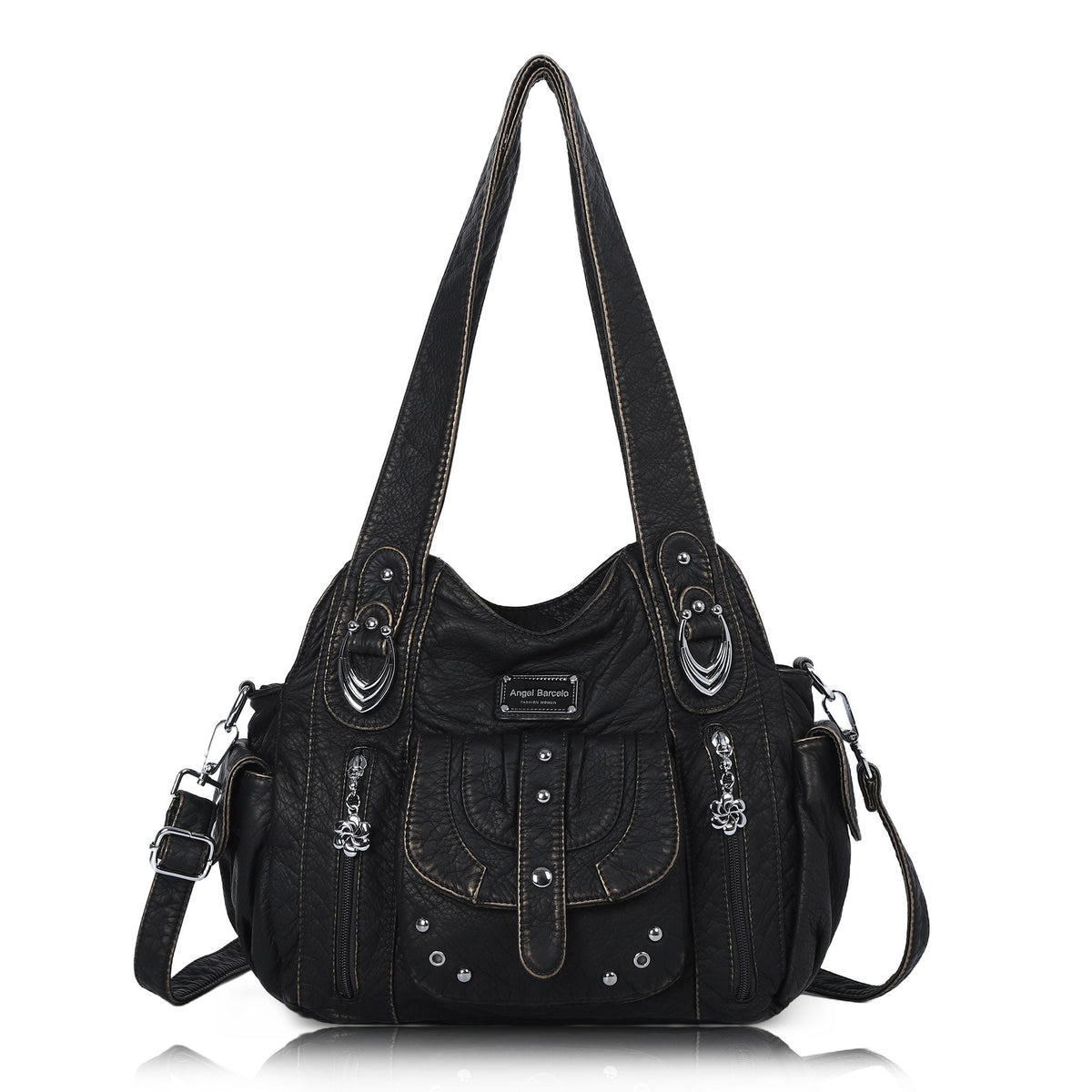 Tote Retro Solid Color Spacious Unique Texture Wandering Bag