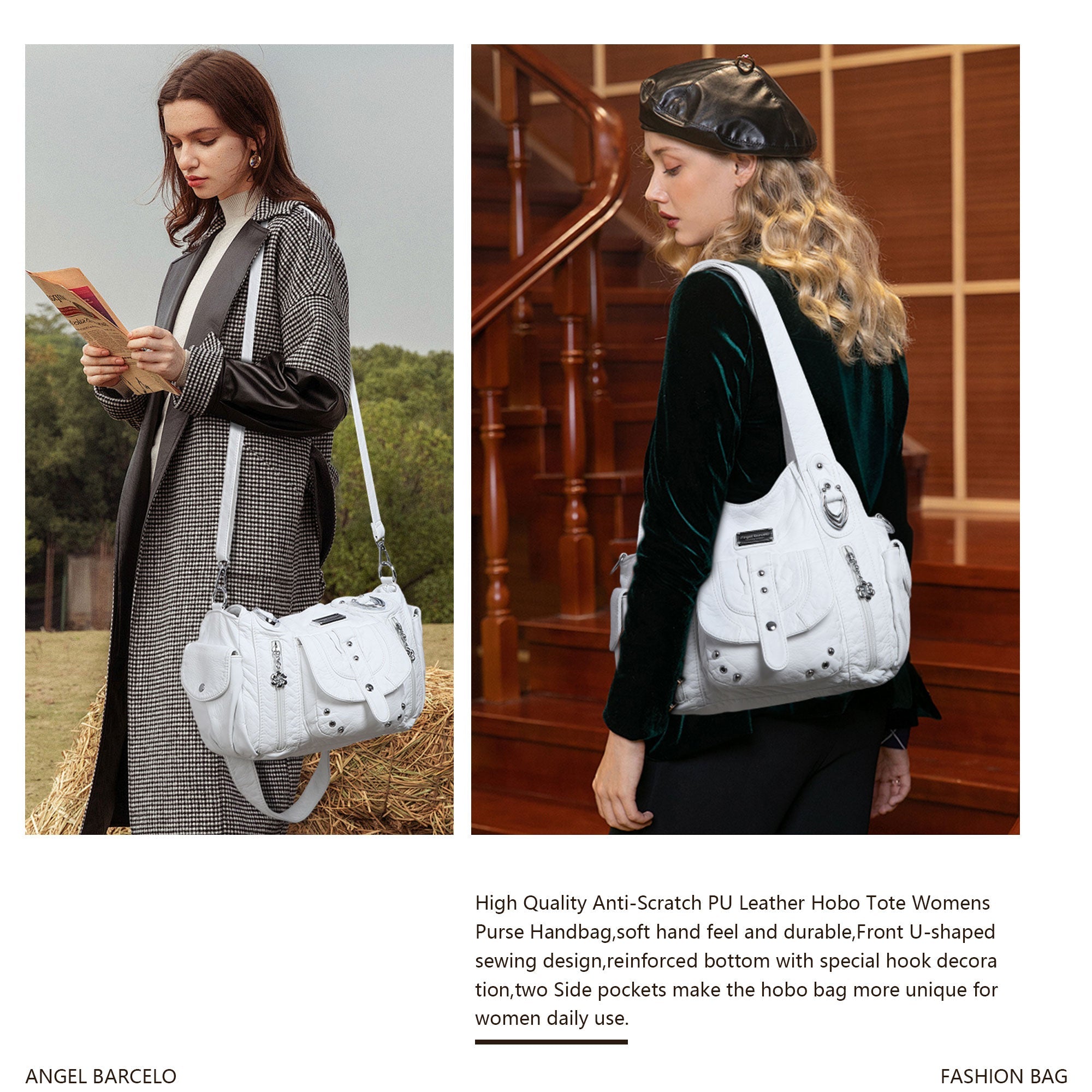 Vintage Luxe Relaxed-Shape  Hobo Handbags