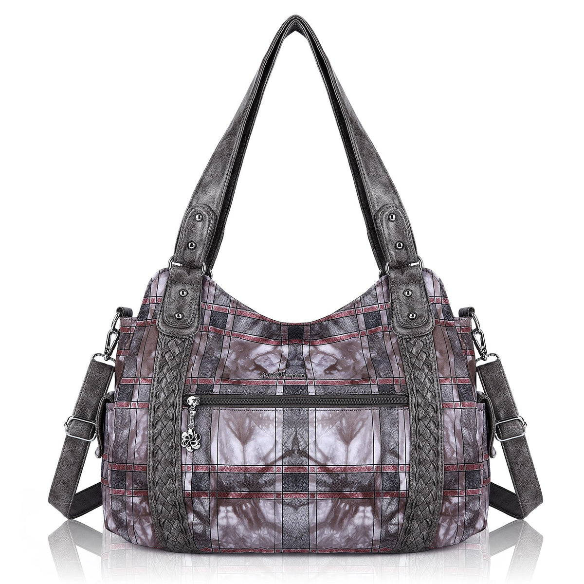 Vintage Leopard Vegan Leather Shoulder Tote