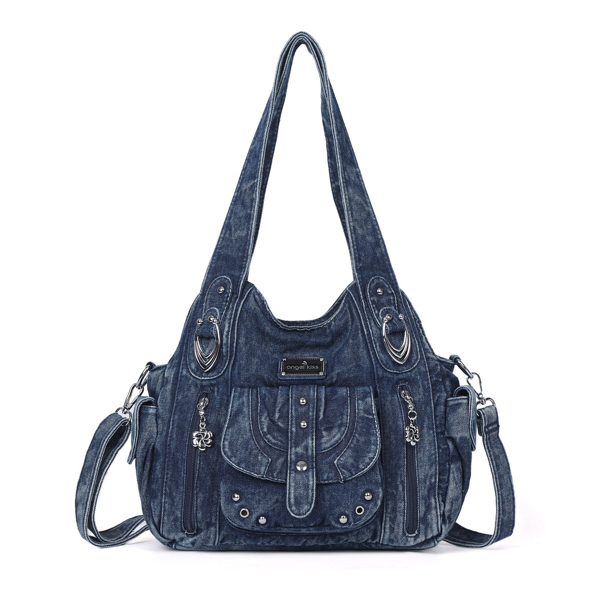 Classic Denim Purses  with Metal Hardware