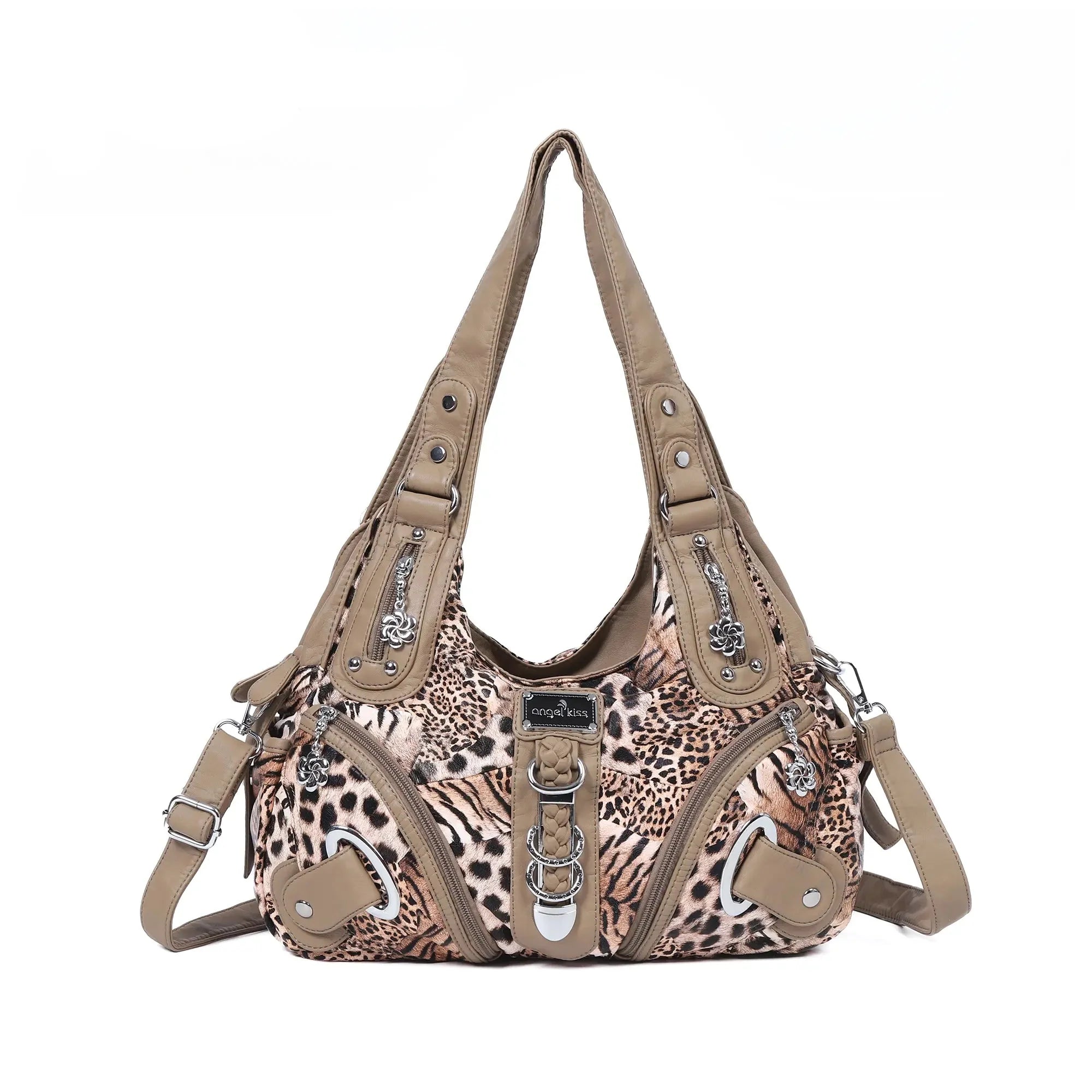 Large Capacity Multi-Functional Leopard Print Shoulder Bag
