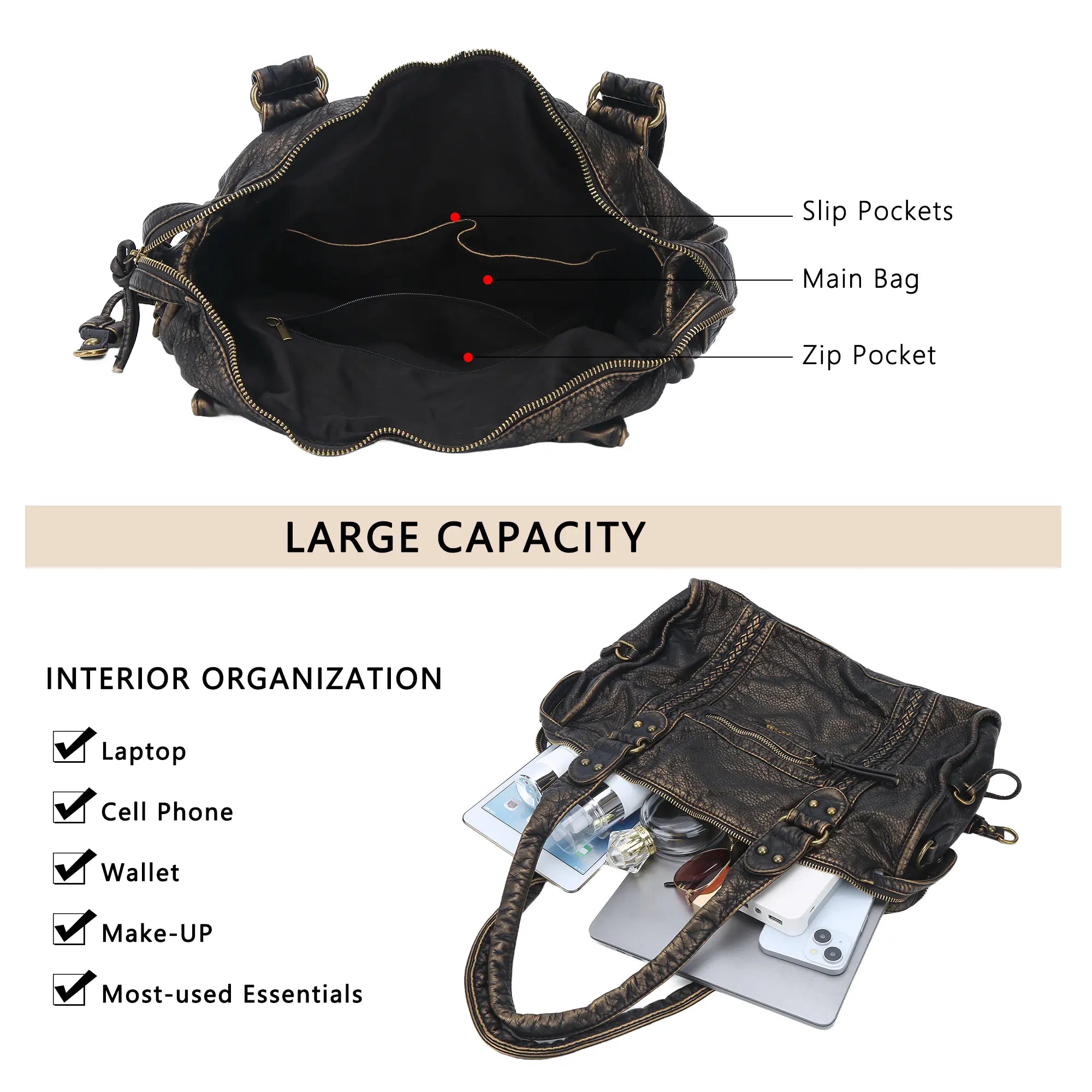 Light Vintage Commuter Tote