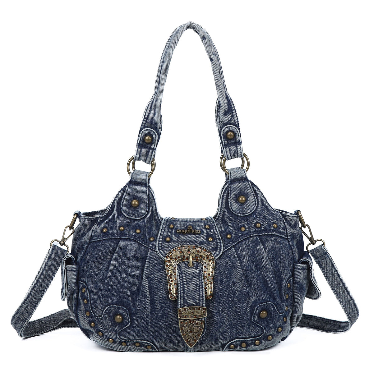 Everyday Hobo Shoulder Bag with Contrast Trim Details
