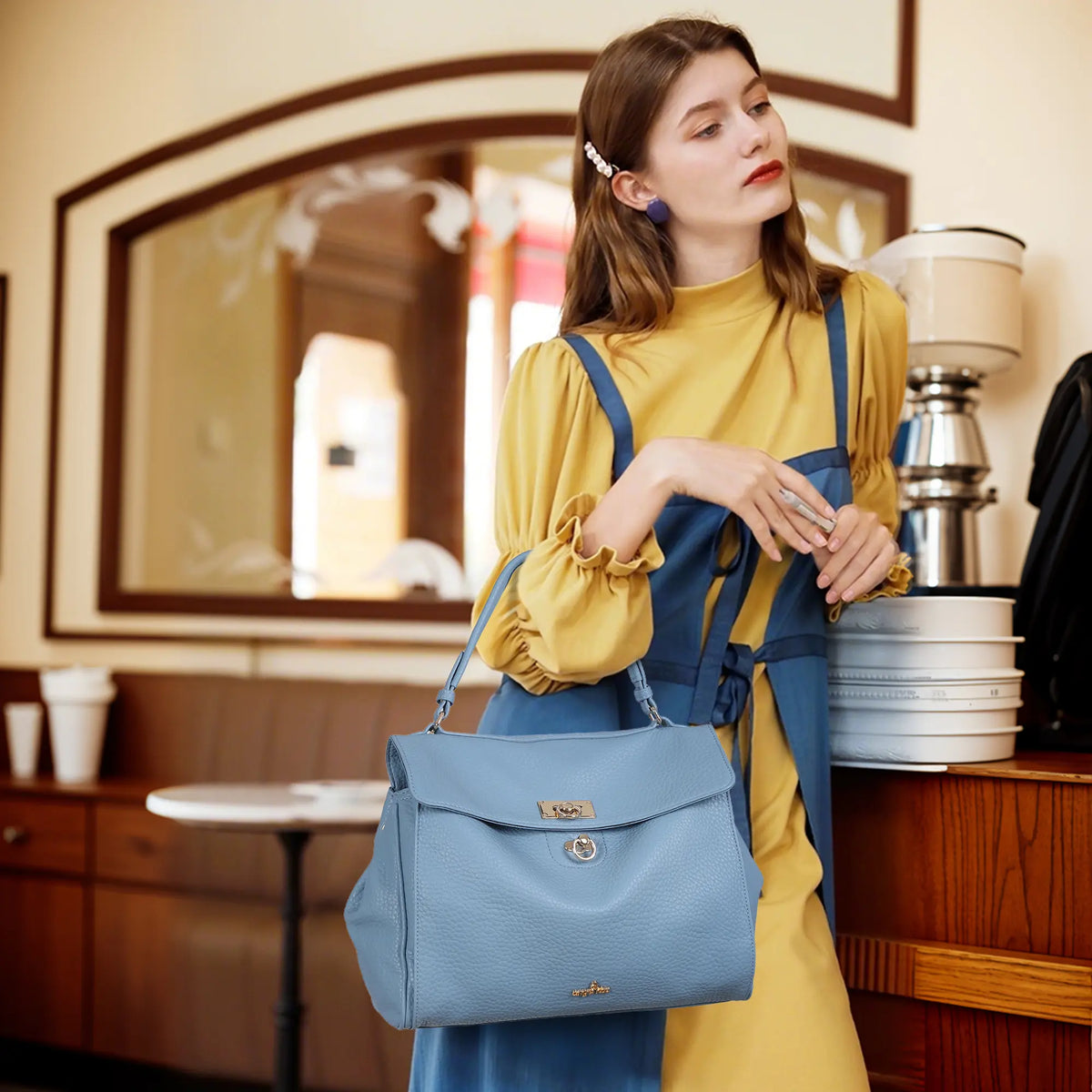 Angelkiss Elegant Urban Tote | Leather Shoulder Bag for Women