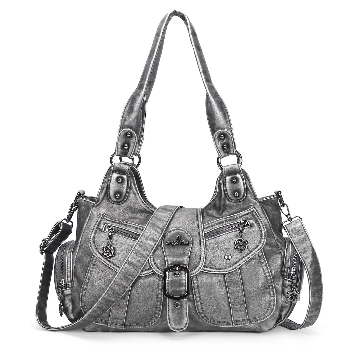 Women's Retro Fashion Multi-compartment Large Capacity Hobo Bag